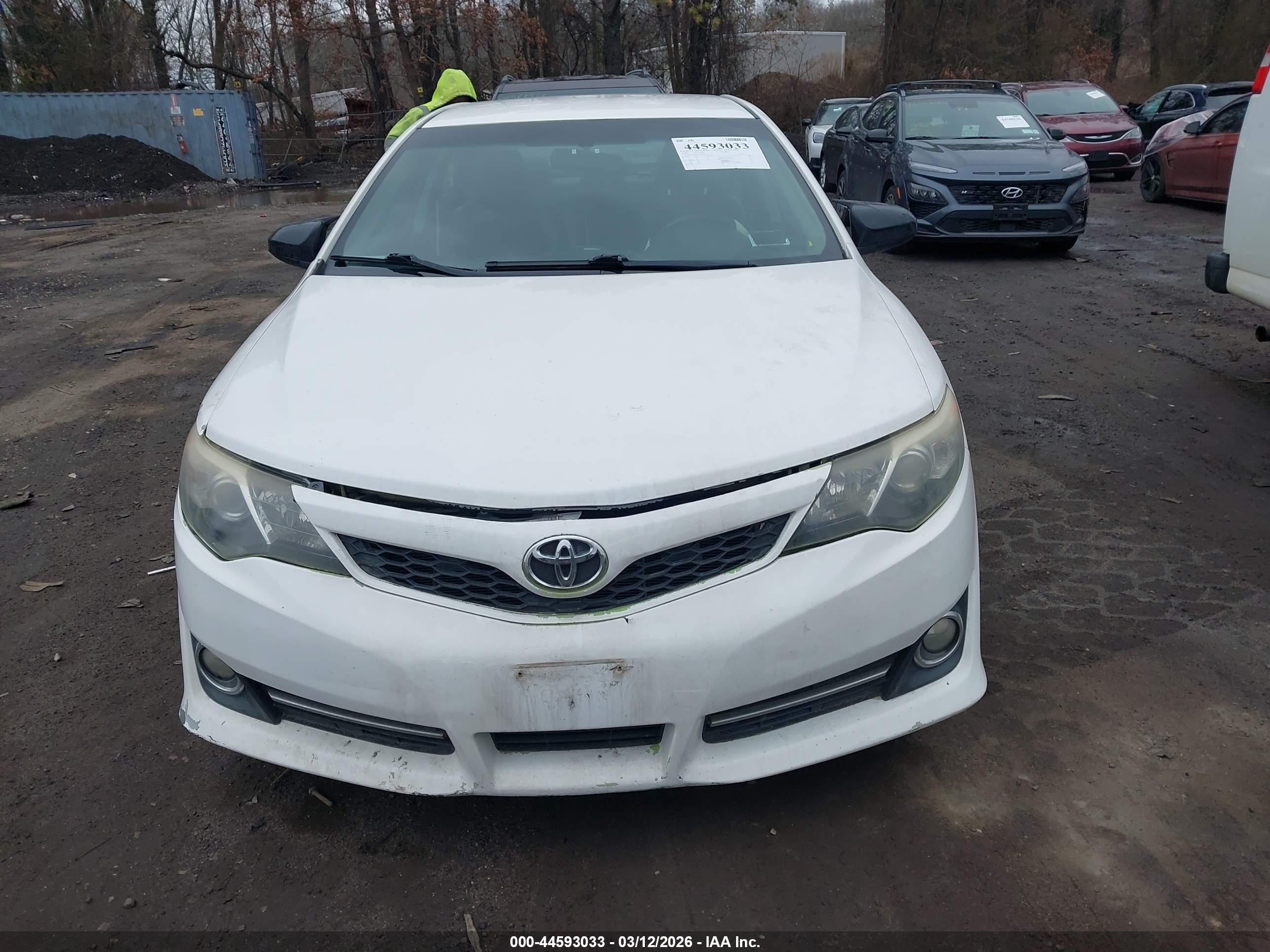 2014 Toyota Camry Se White vin: 4T1BF1FK8EU445684