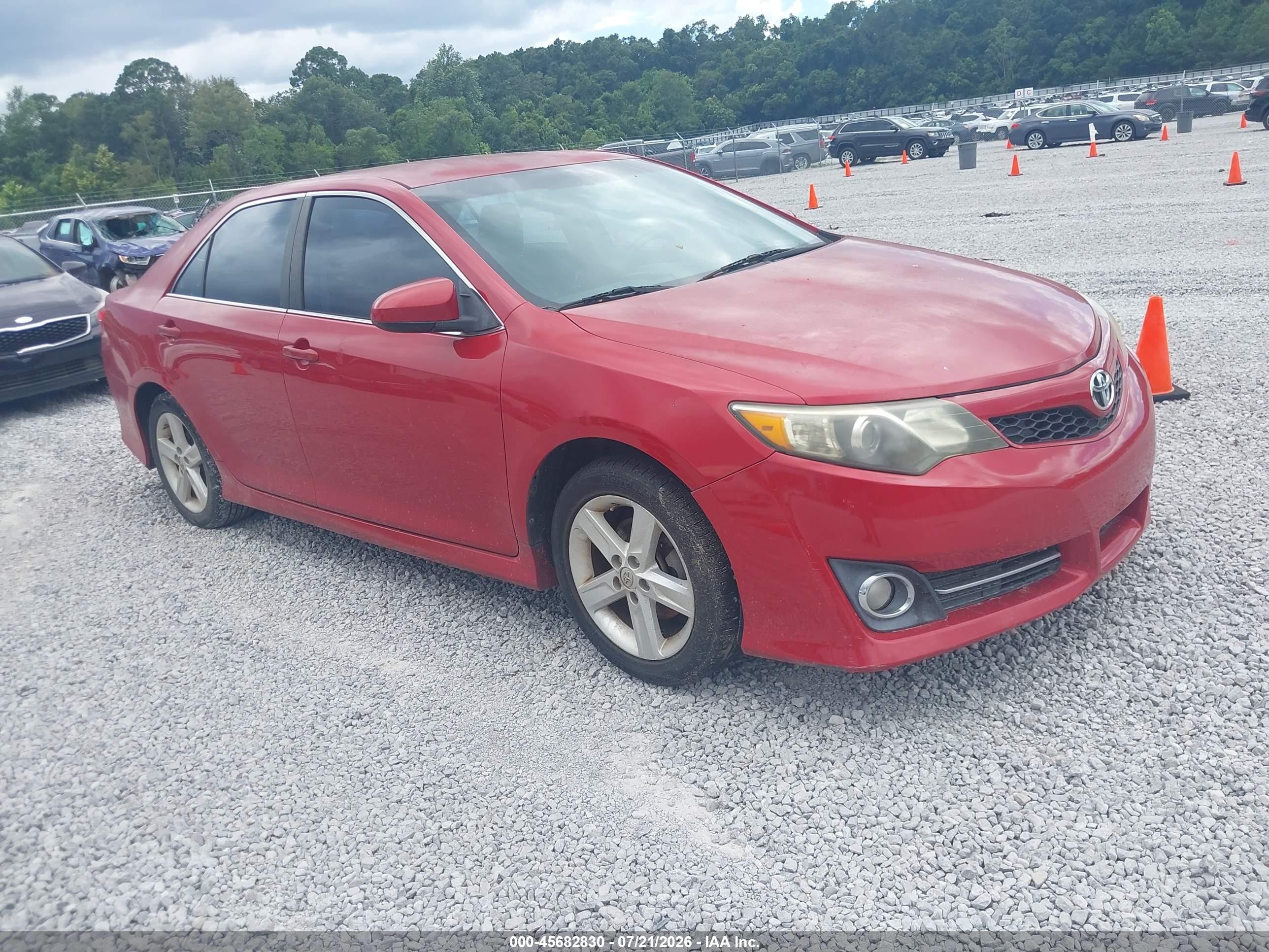 2014 Toyota Camry Se Red vin: 4T1BF1FK8EU729476