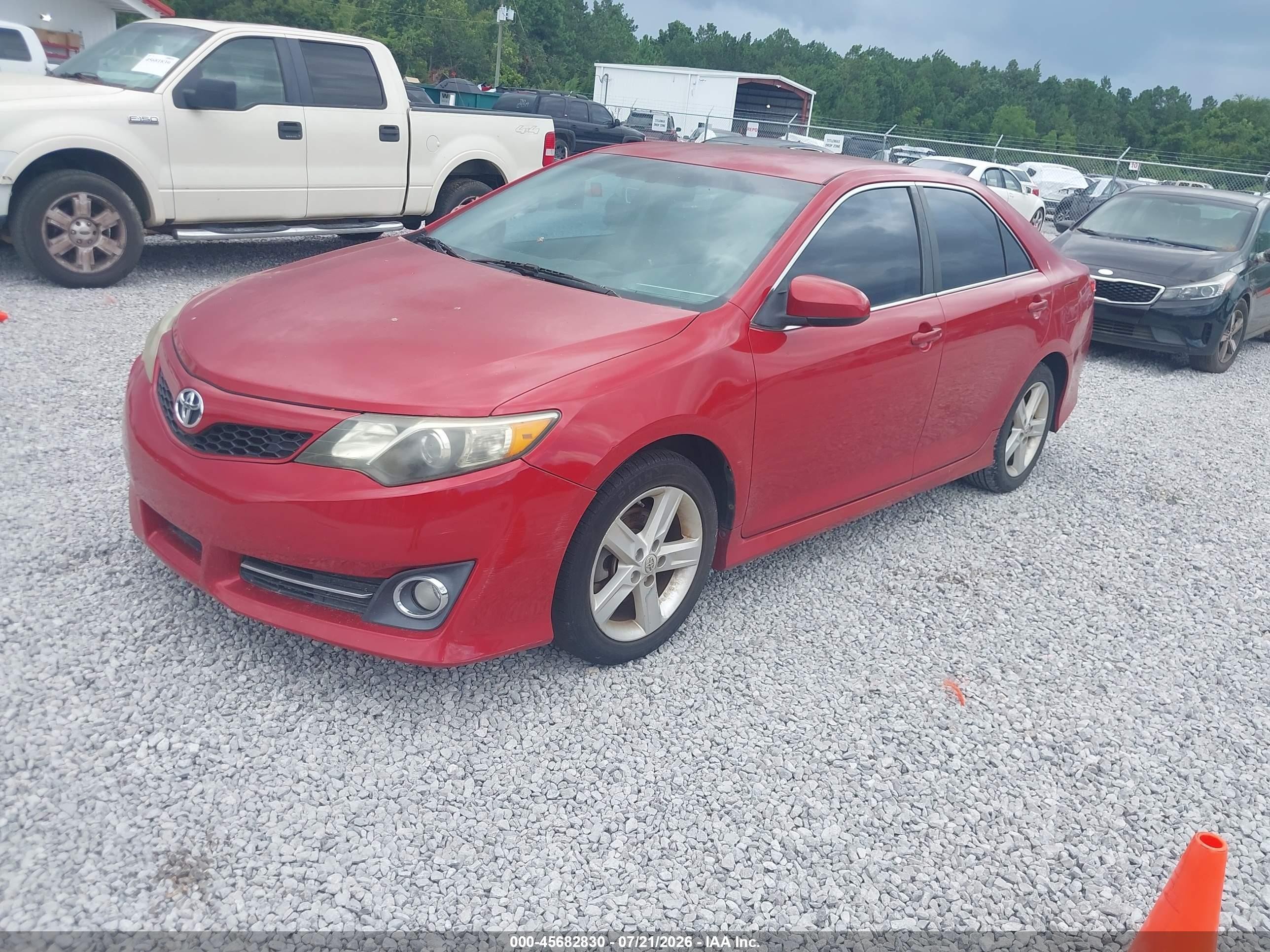 2014 Toyota Camry Se Red vin: 4T1BF1FK8EU729476