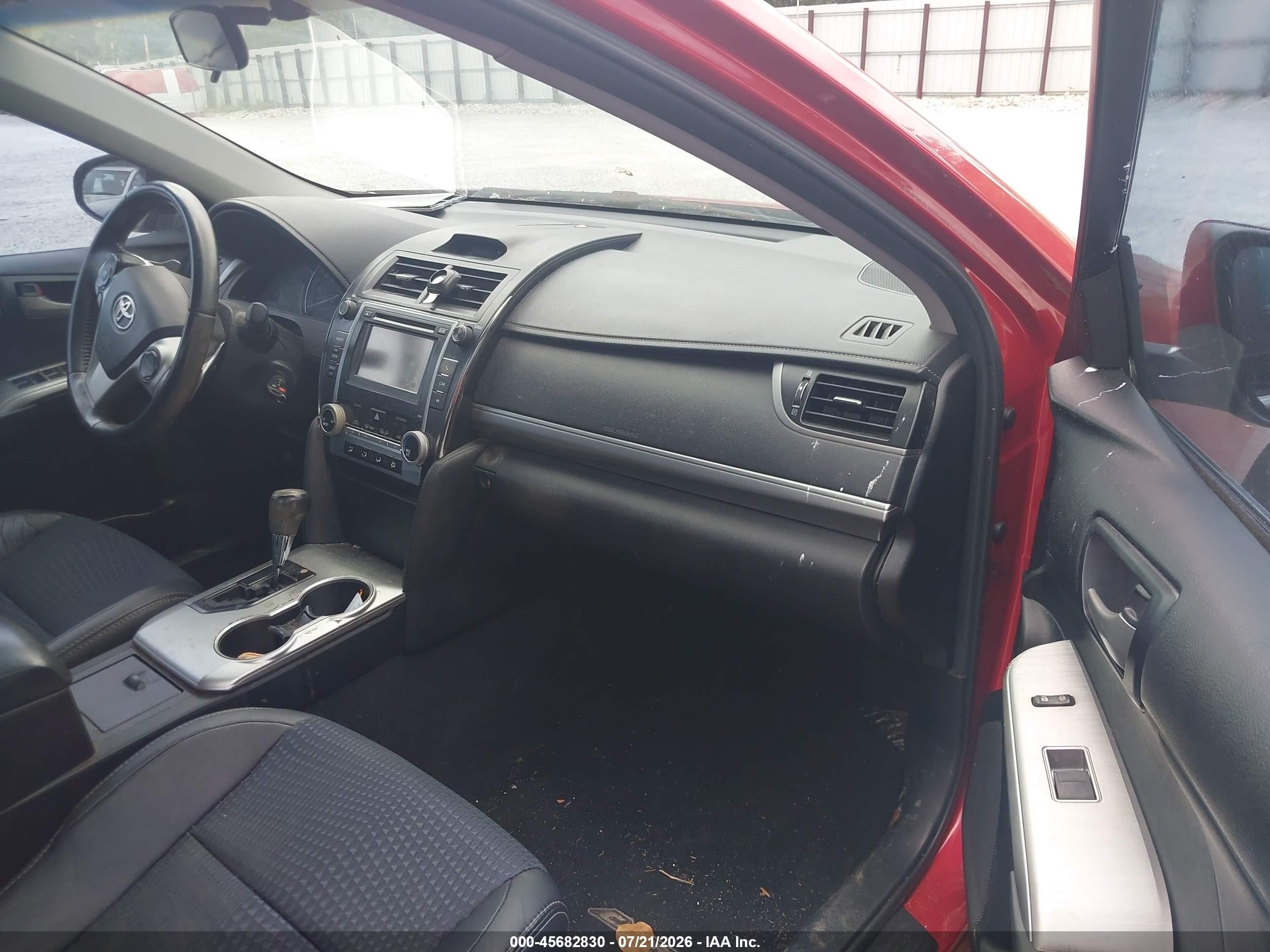 2014 Toyota Camry Se Red vin: 4T1BF1FK8EU729476