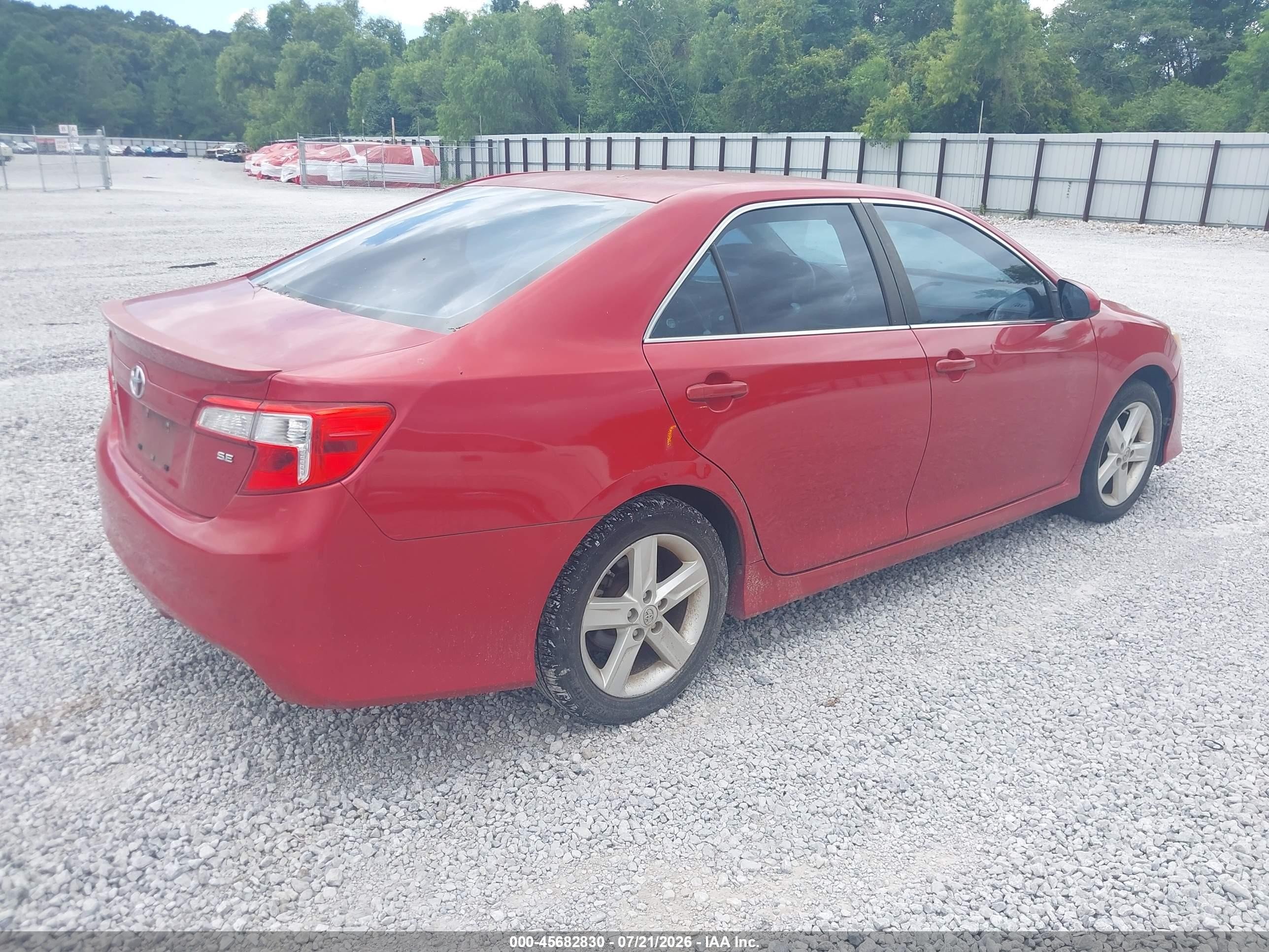 2014 Toyota Camry Se Red vin: 4T1BF1FK8EU729476