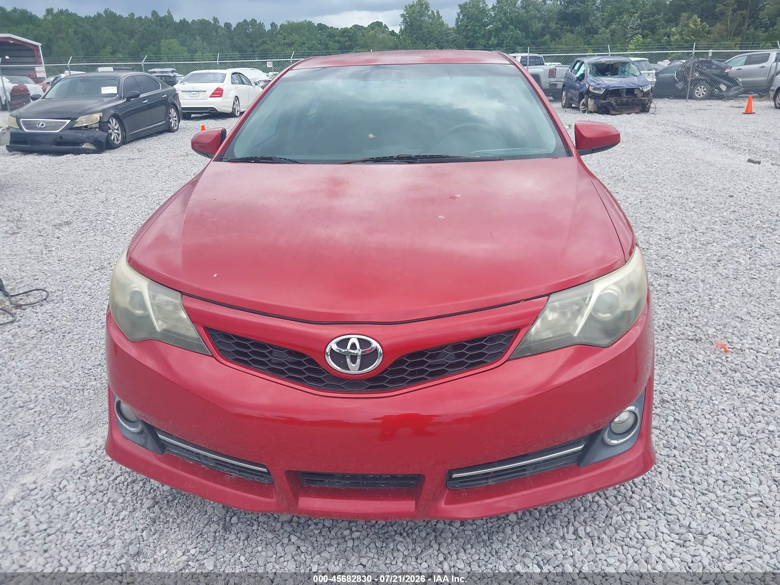 2014 Toyota Camry Se Red vin: 4T1BF1FK8EU729476