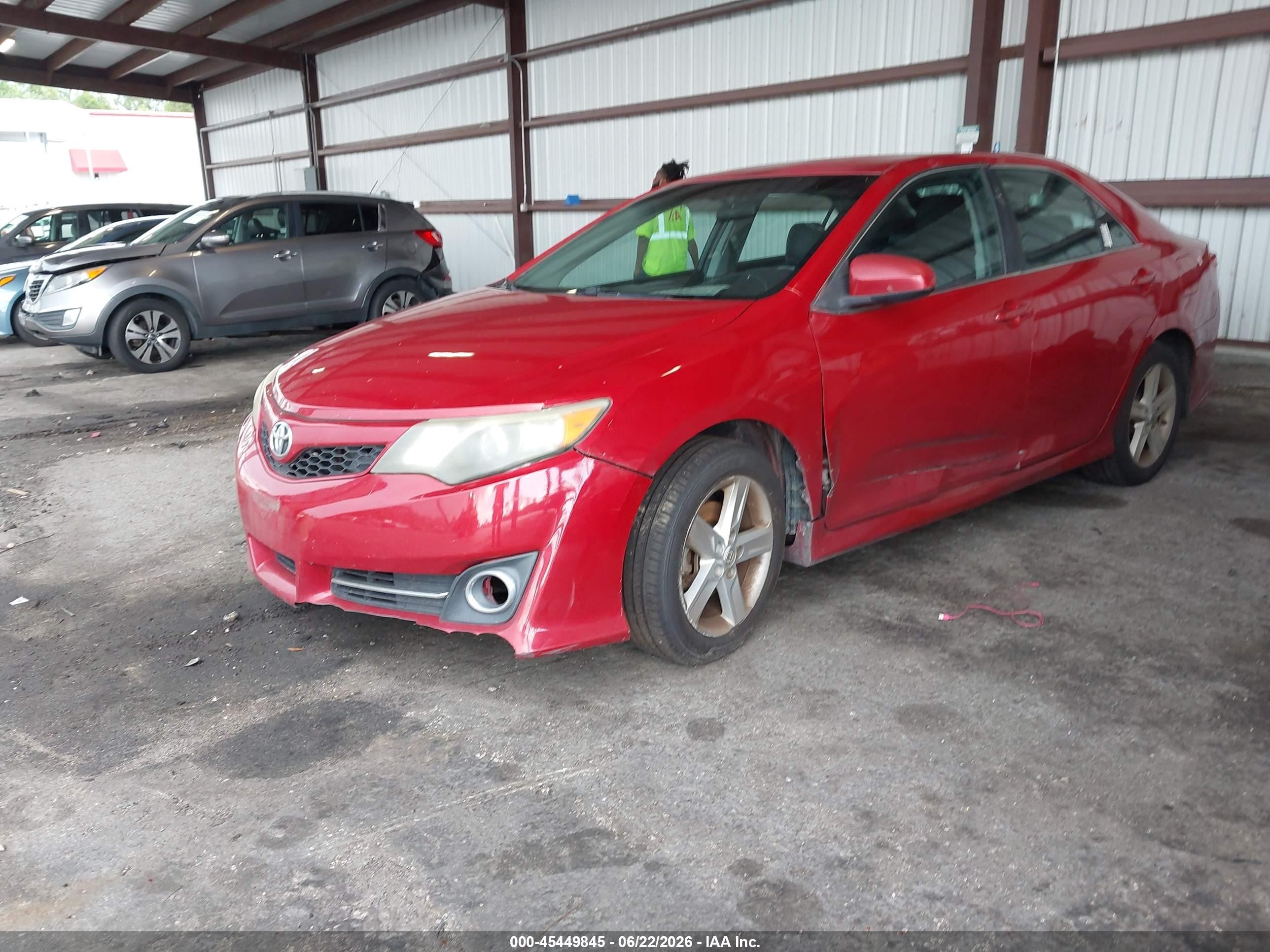 2014 Toyota Camry Se Red vin: 4T1BF1FK8EU737240