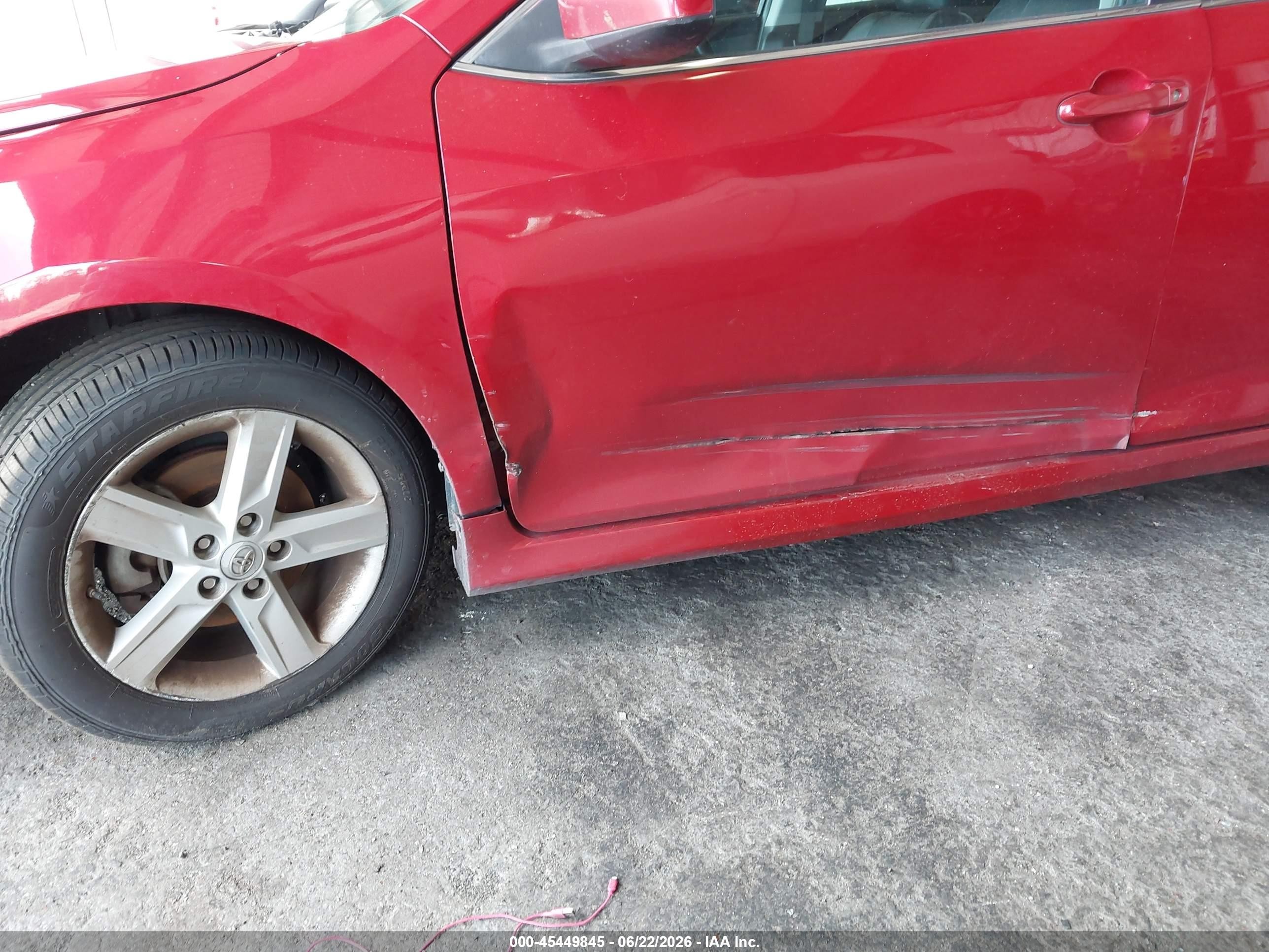 2014 Toyota Camry Se Red vin: 4T1BF1FK8EU737240