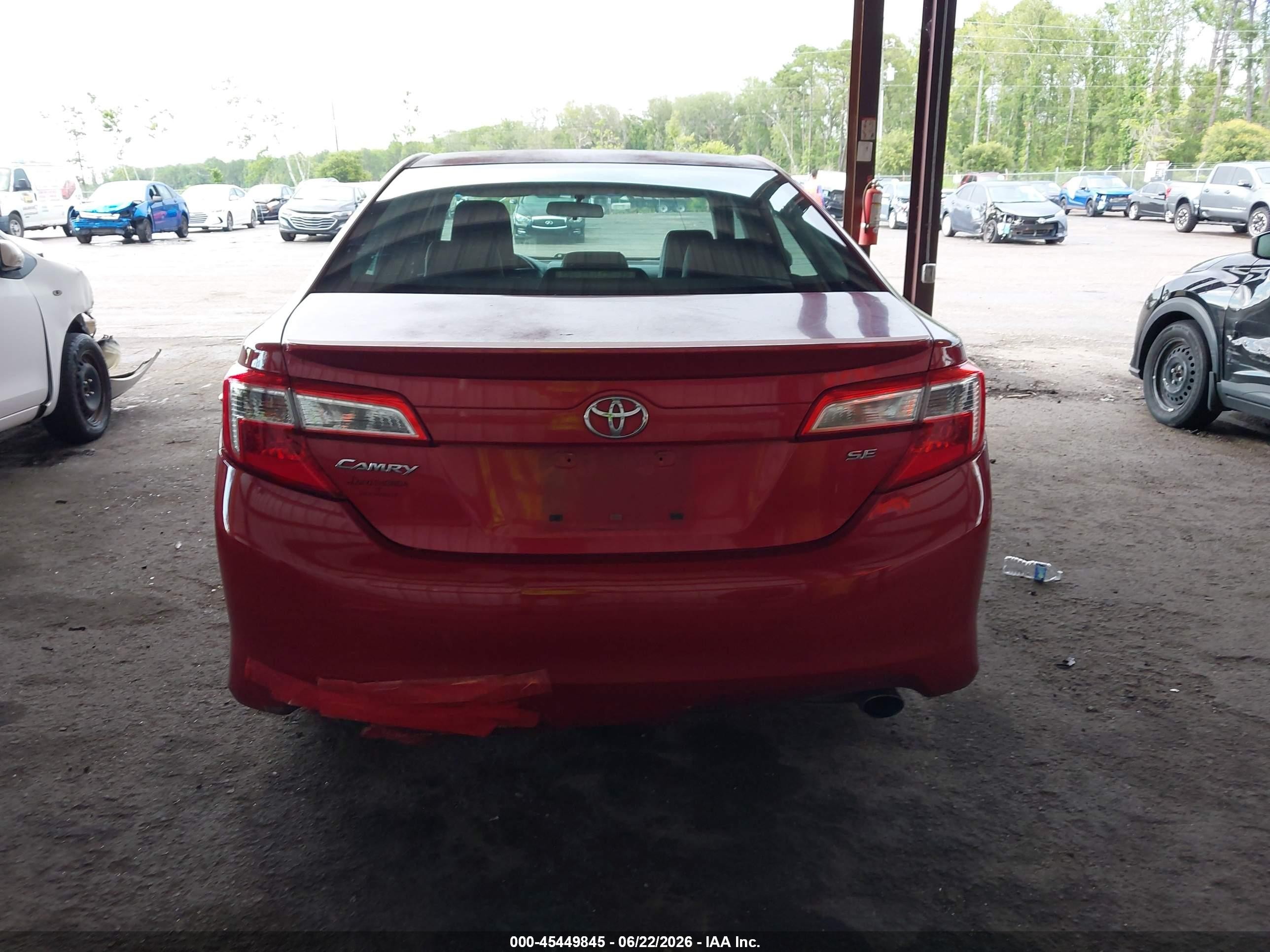 2014 Toyota Camry Se Red vin: 4T1BF1FK8EU737240