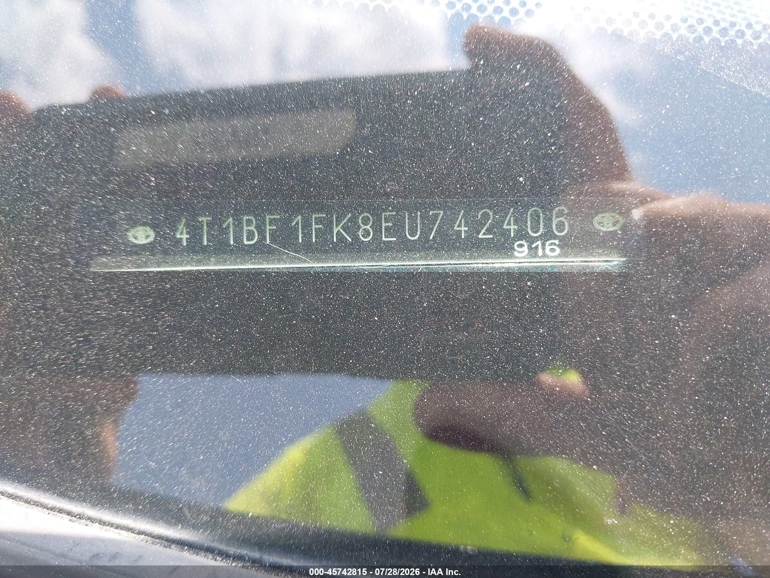 2014 Toyota Camry L Черный vin: 4T1BF1FK8EU742406