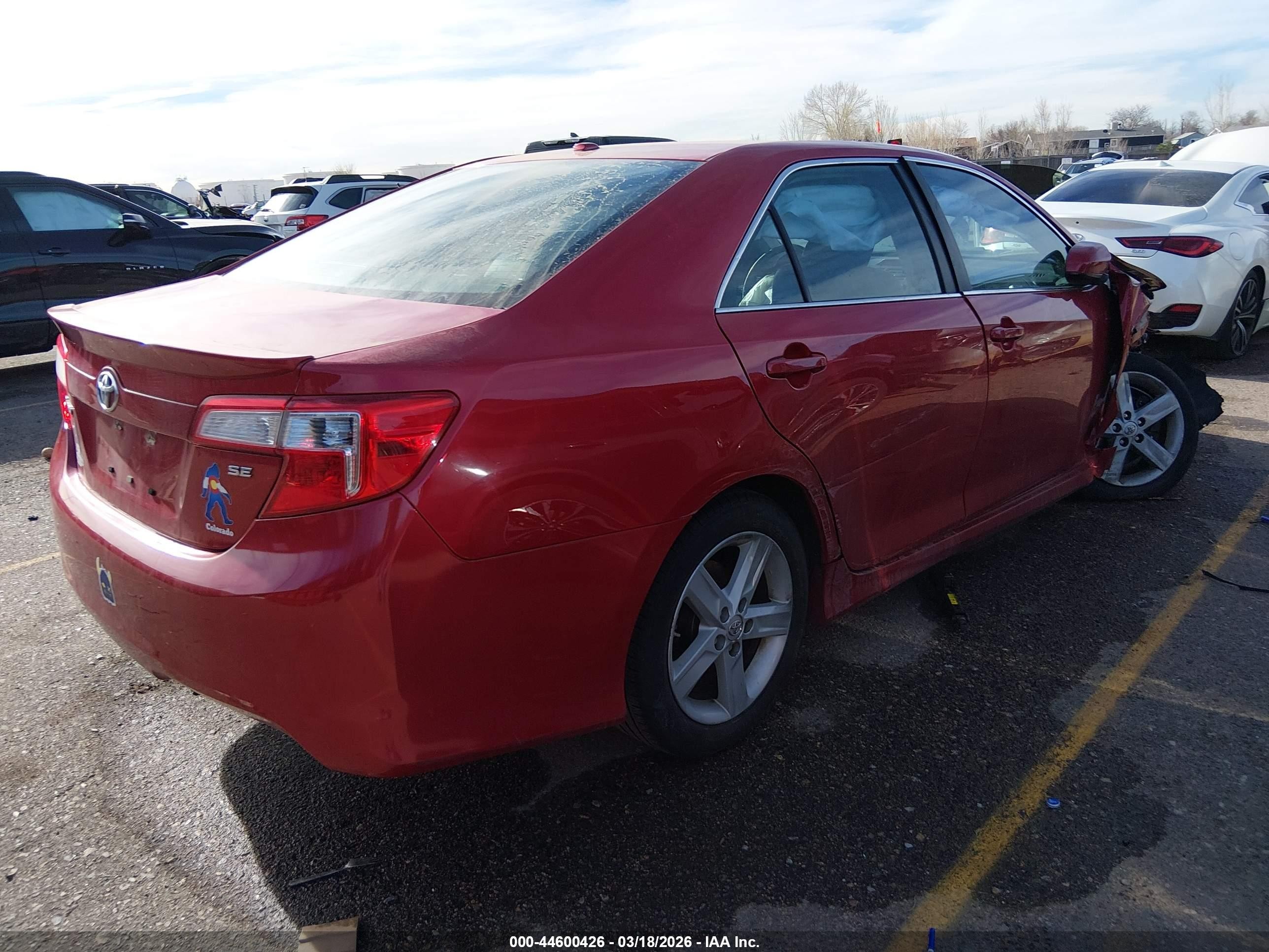 2014 Toyota Camry Se Red vin: 4T1BF1FK8EU746858