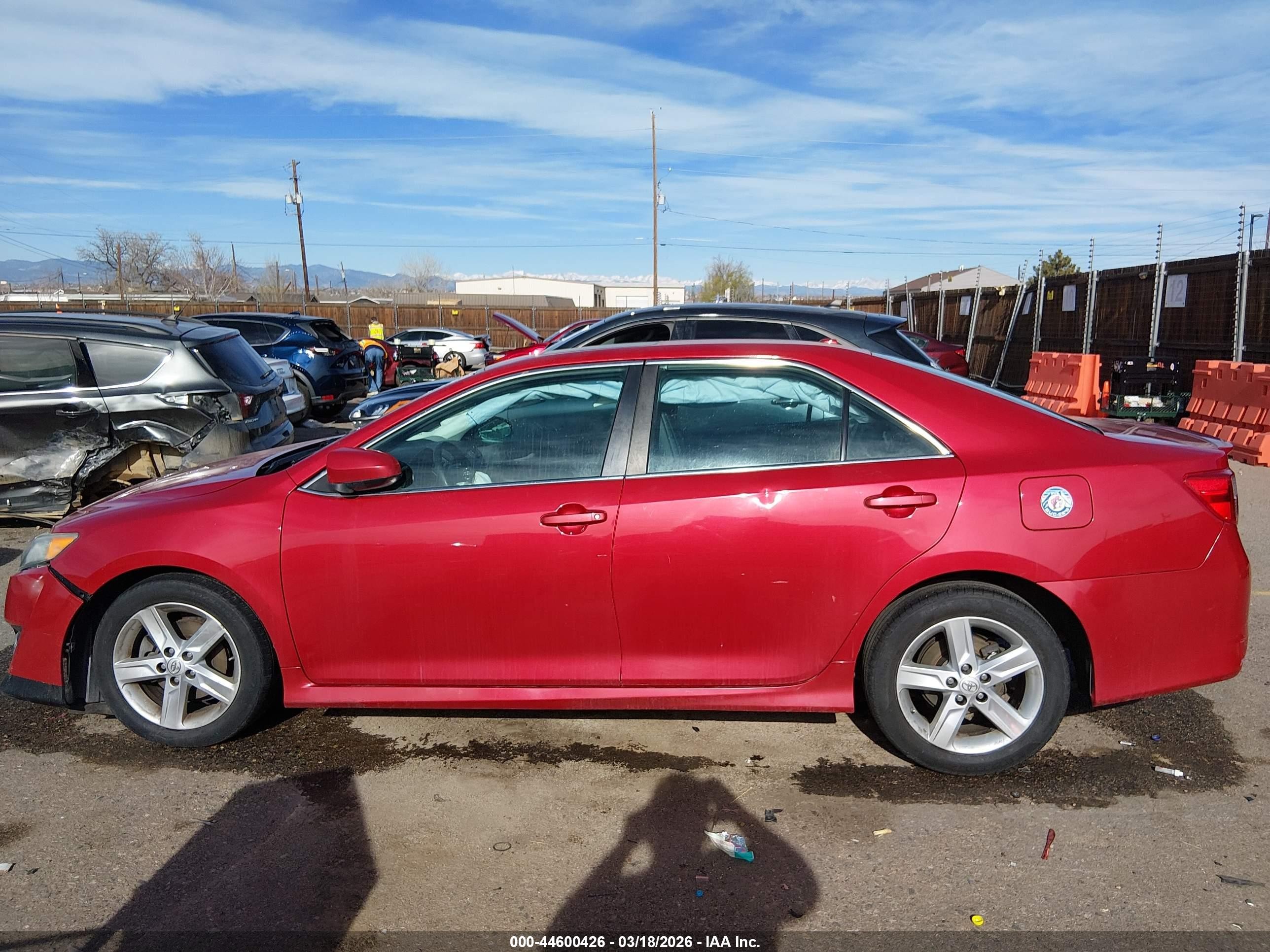 2014 Toyota Camry Se Red vin: 4T1BF1FK8EU746858