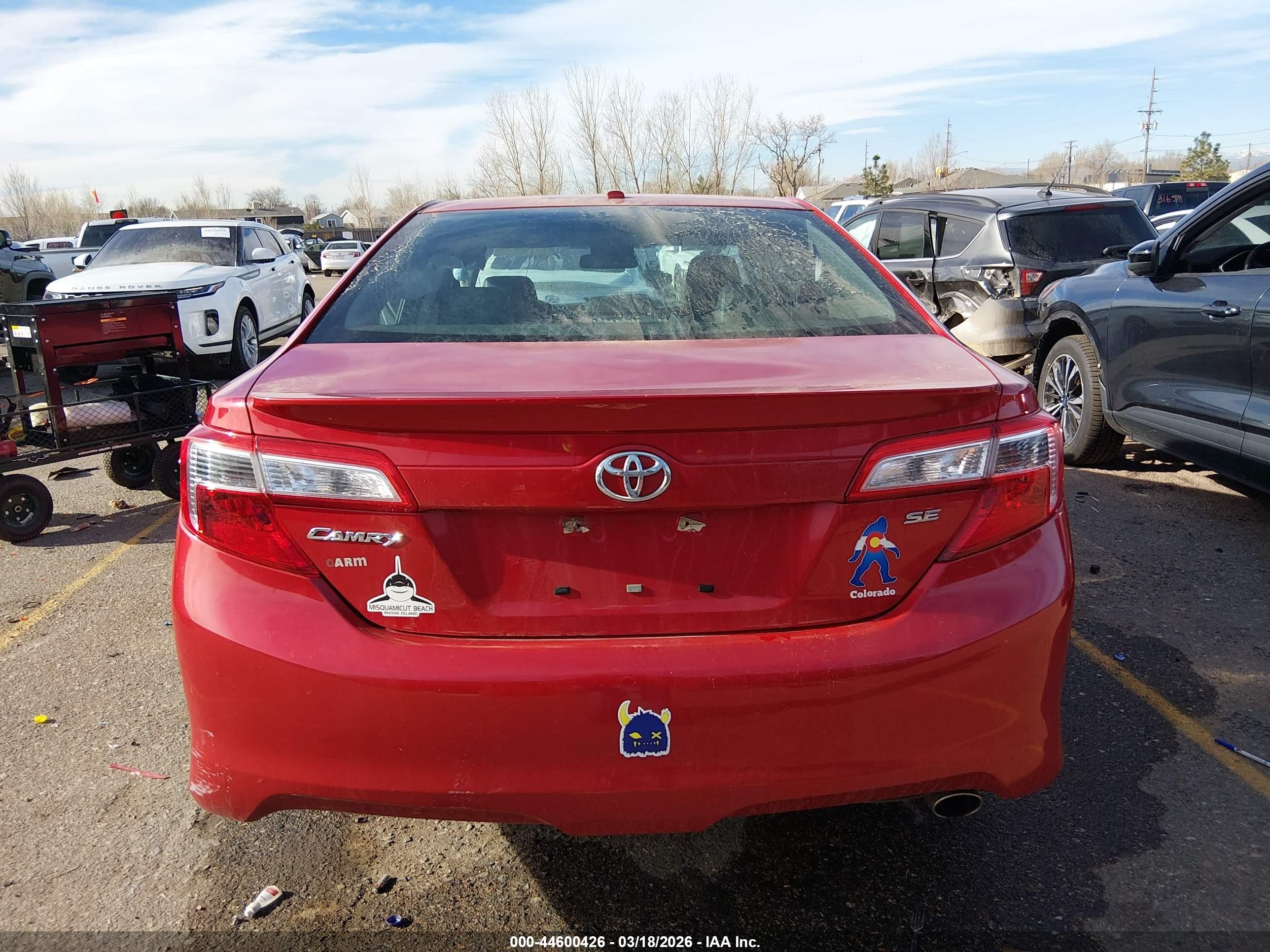2014 Toyota Camry Se Red vin: 4T1BF1FK8EU746858