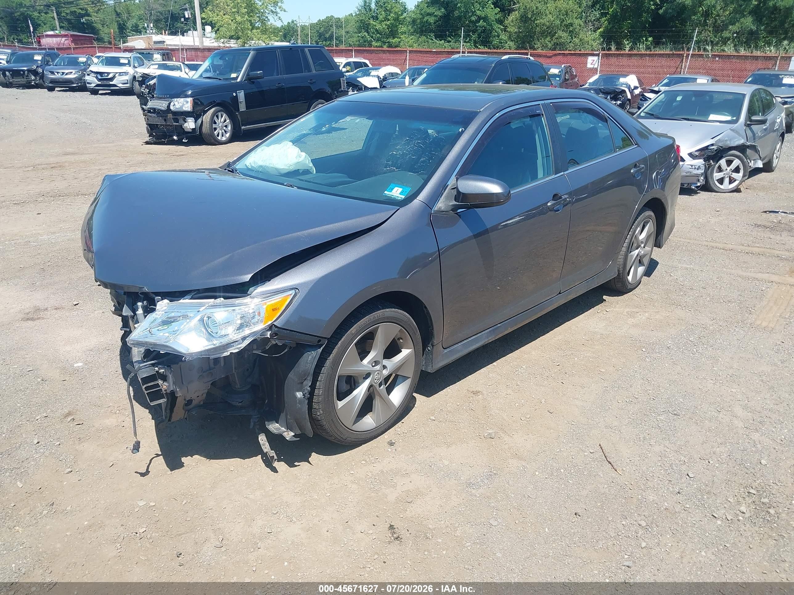 2014 Toyota Camry Se Sport Gray vin: 4T1BF1FK8EU759013