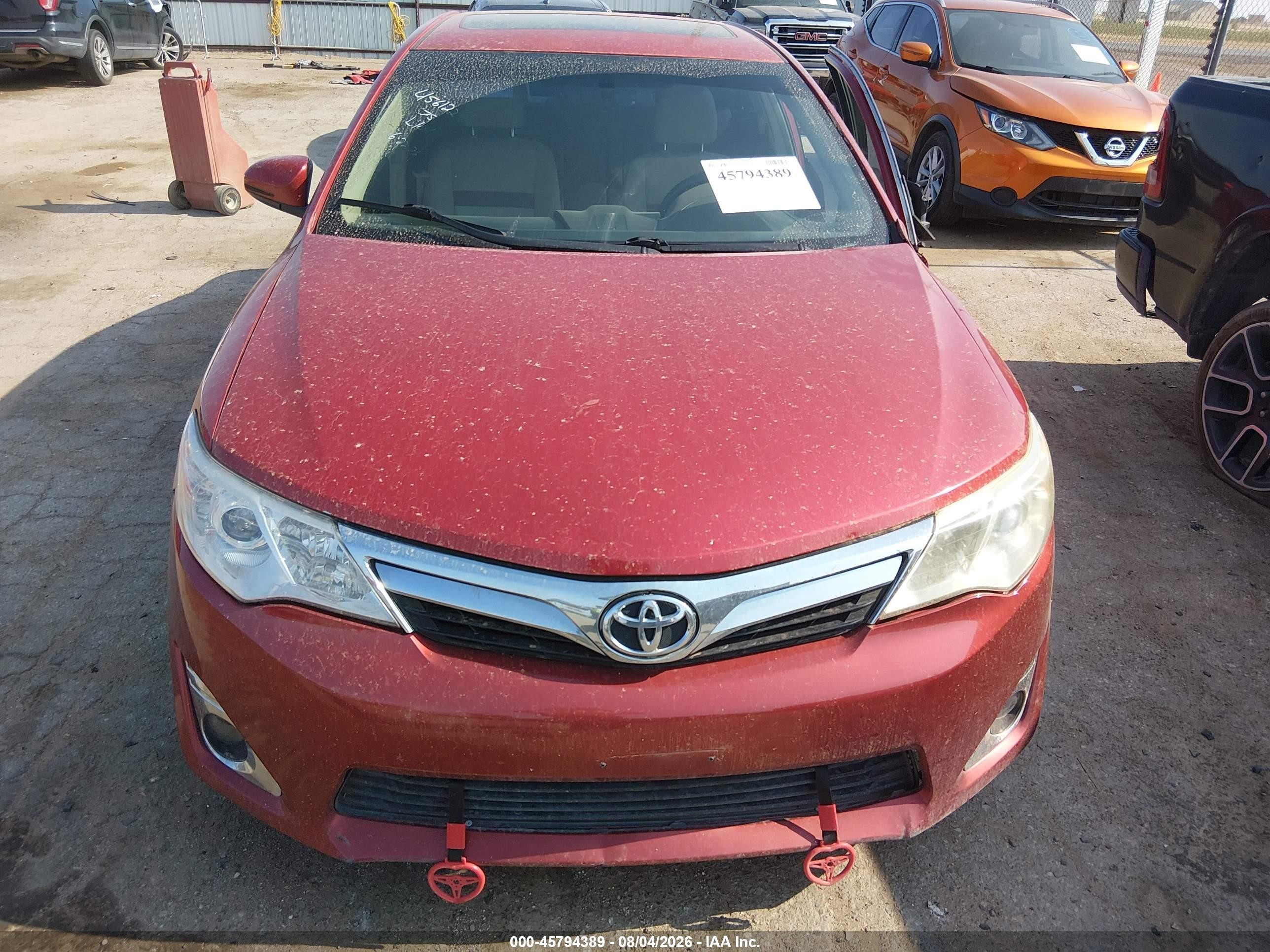 2014 Toyota Camry Xle Red vin: 4T1BF1FK8EU775003