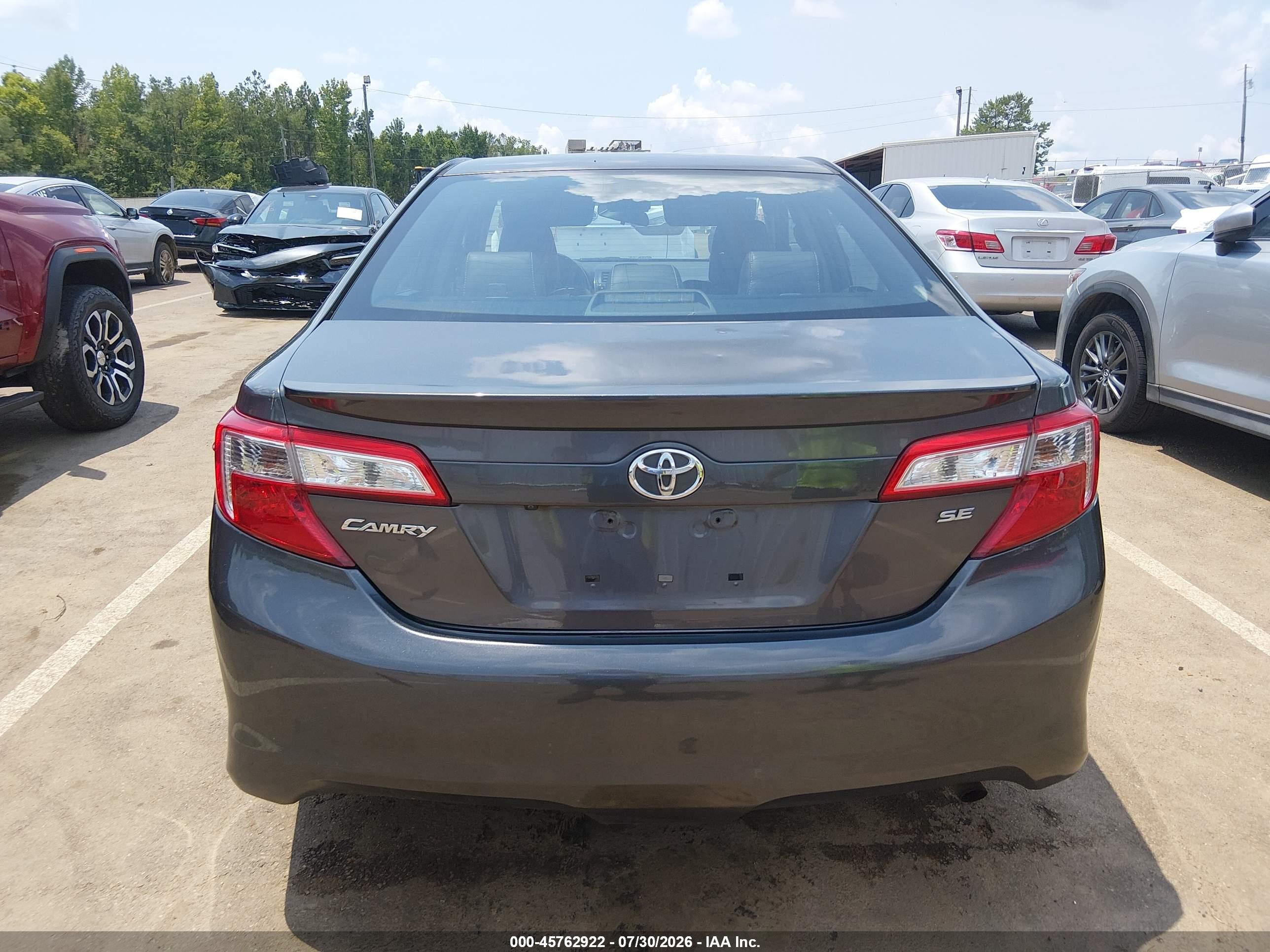 2014 Toyota Camry Se Gray vin: 4T1BF1FK8EU797096