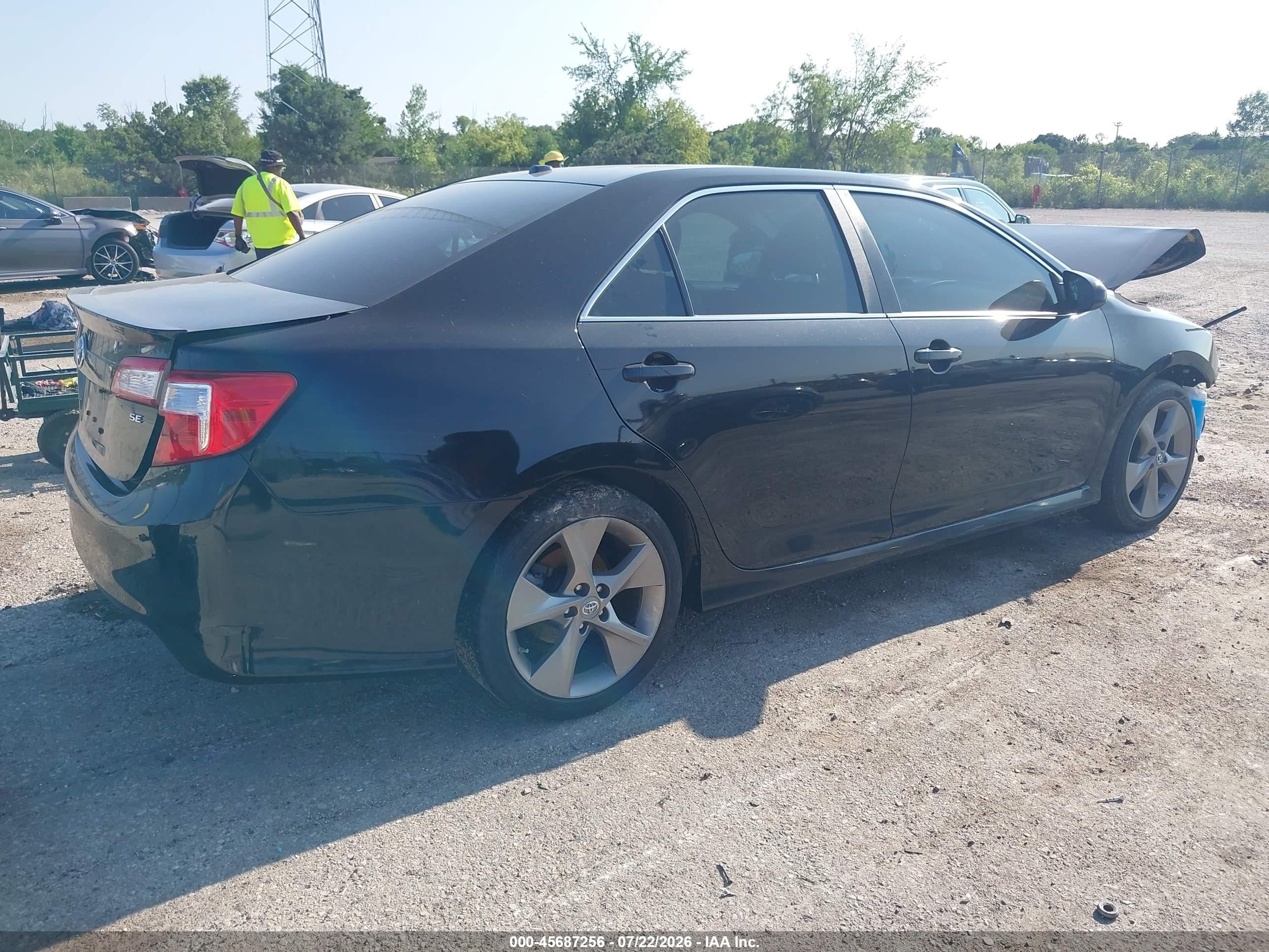 2014 Toyota Camry Se Sport Black vin: 4T1BF1FK8EU804502