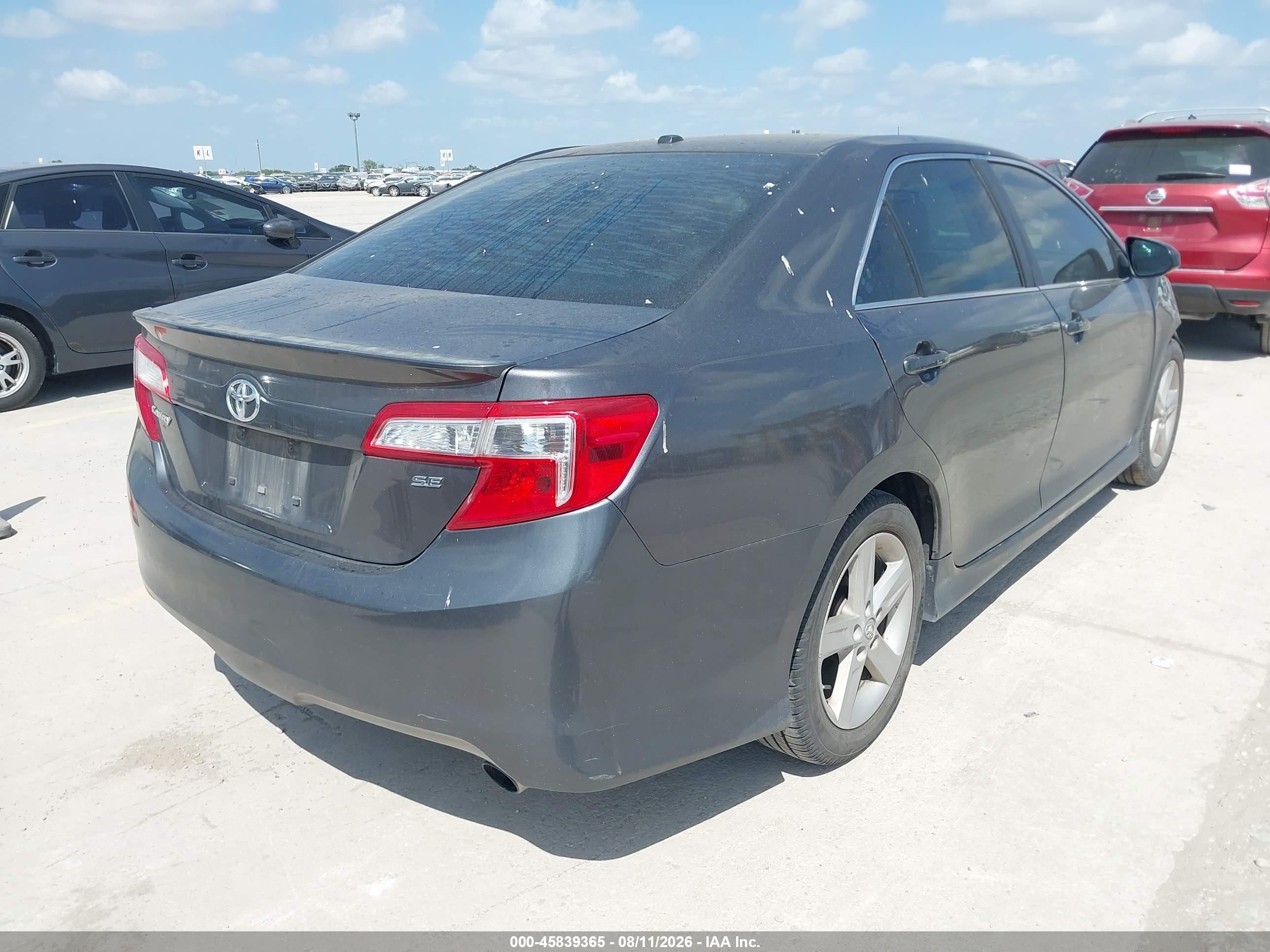2014 Toyota Camry Se Gray vin: 4T1BF1FK8EU830761