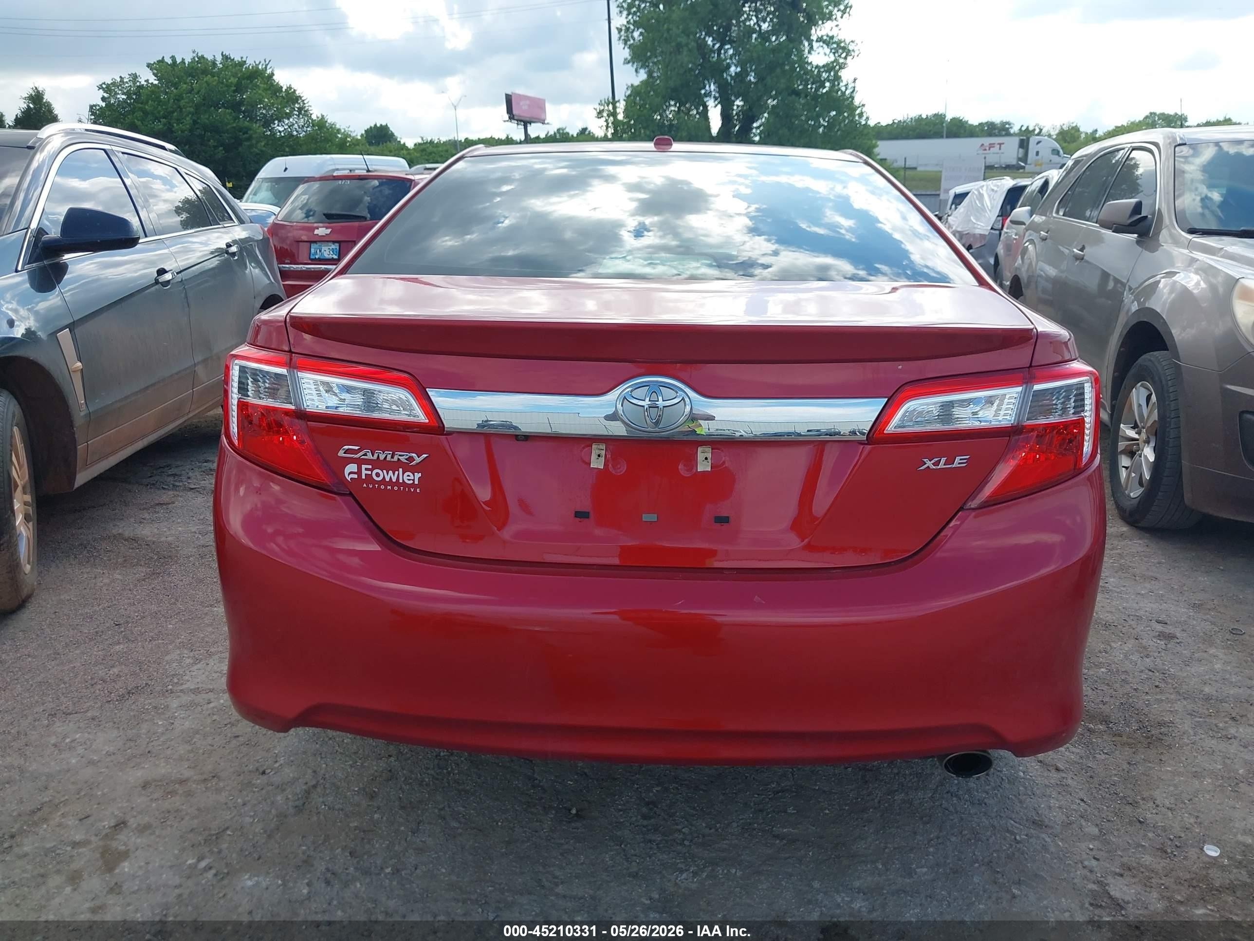 2014 Toyota Camry Xle Red vin: 4T1BF1FK8EU841677