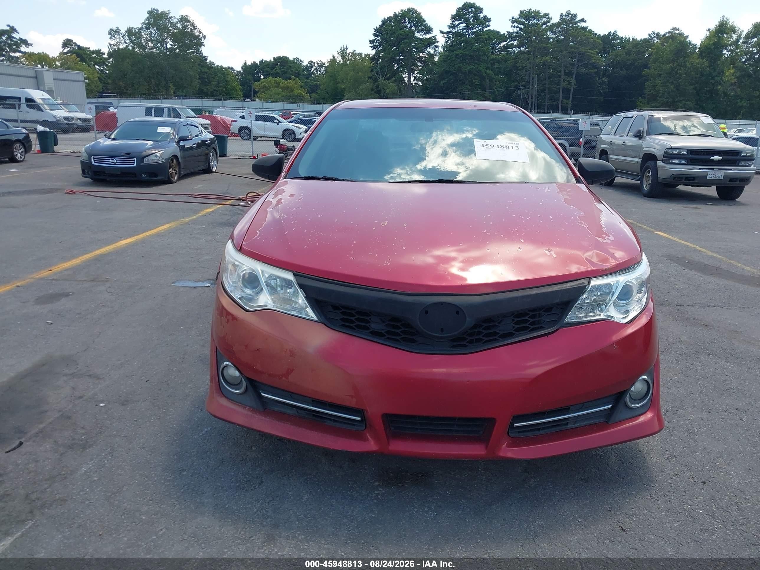 2014 Toyota Camry Se Red vin: 4T1BF1FK8EU867910