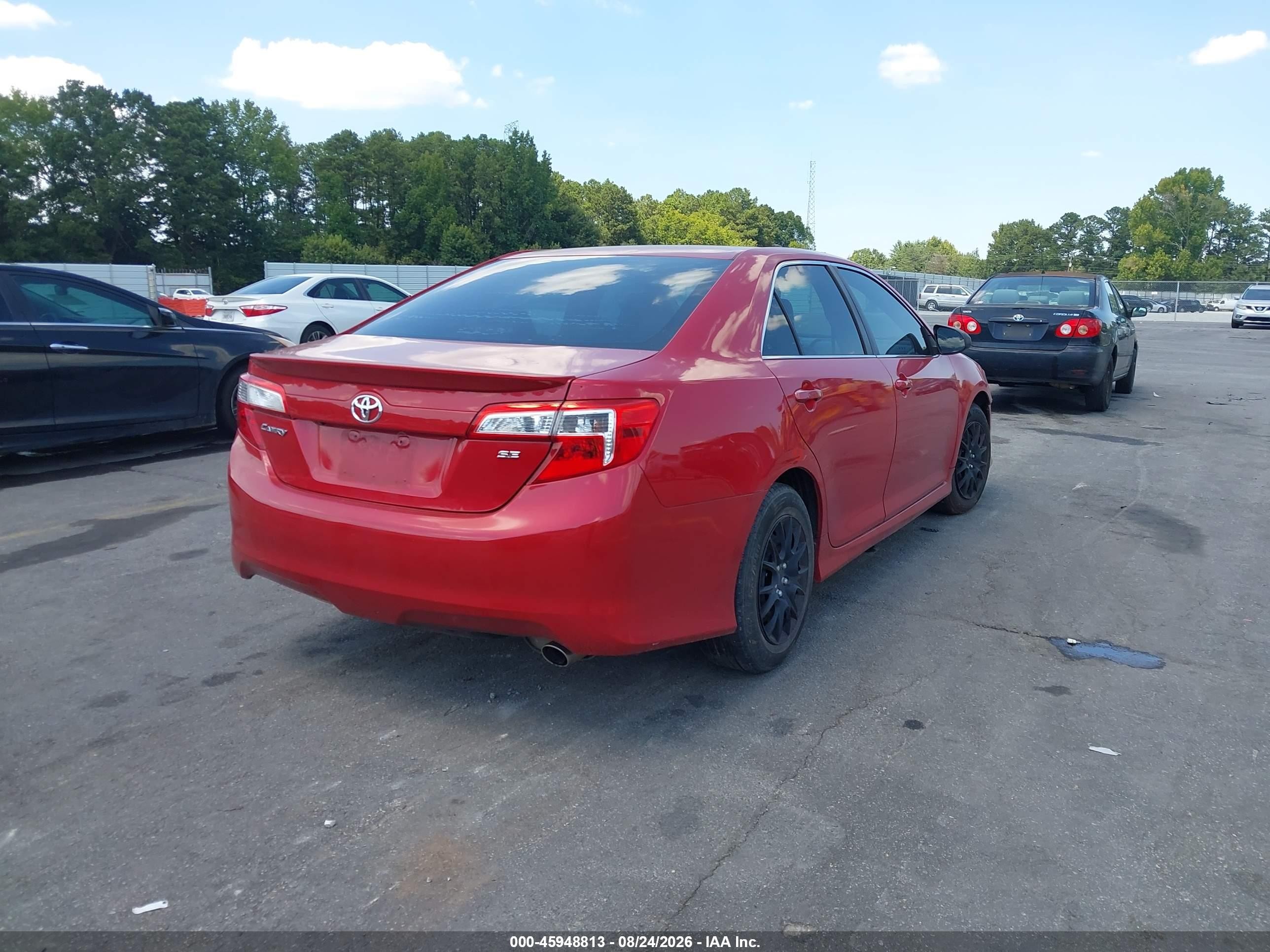 2014 Toyota Camry Se Red vin: 4T1BF1FK8EU867910