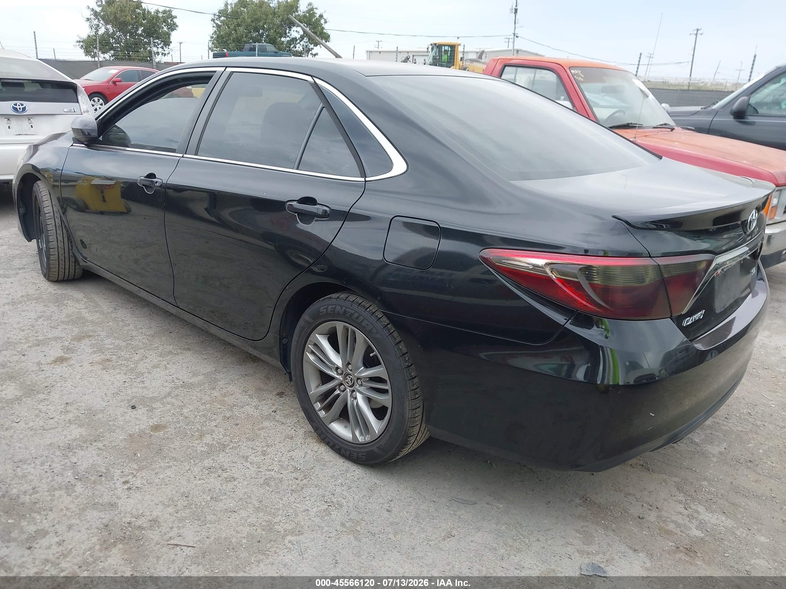 2015 Toyota Camry Se Black vin: 4T1BF1FK8FU024517