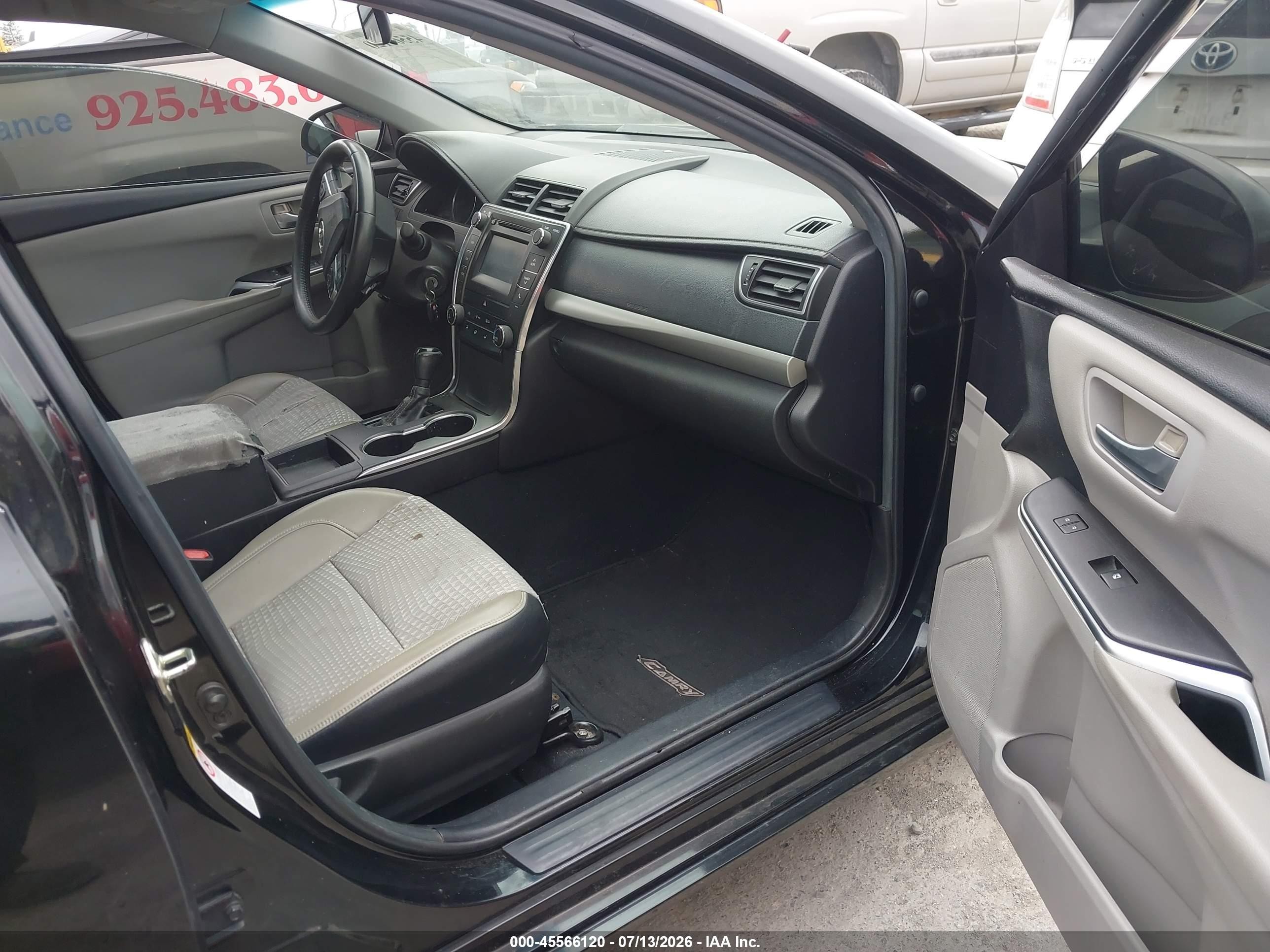 2015 Toyota Camry Se Black vin: 4T1BF1FK8FU024517