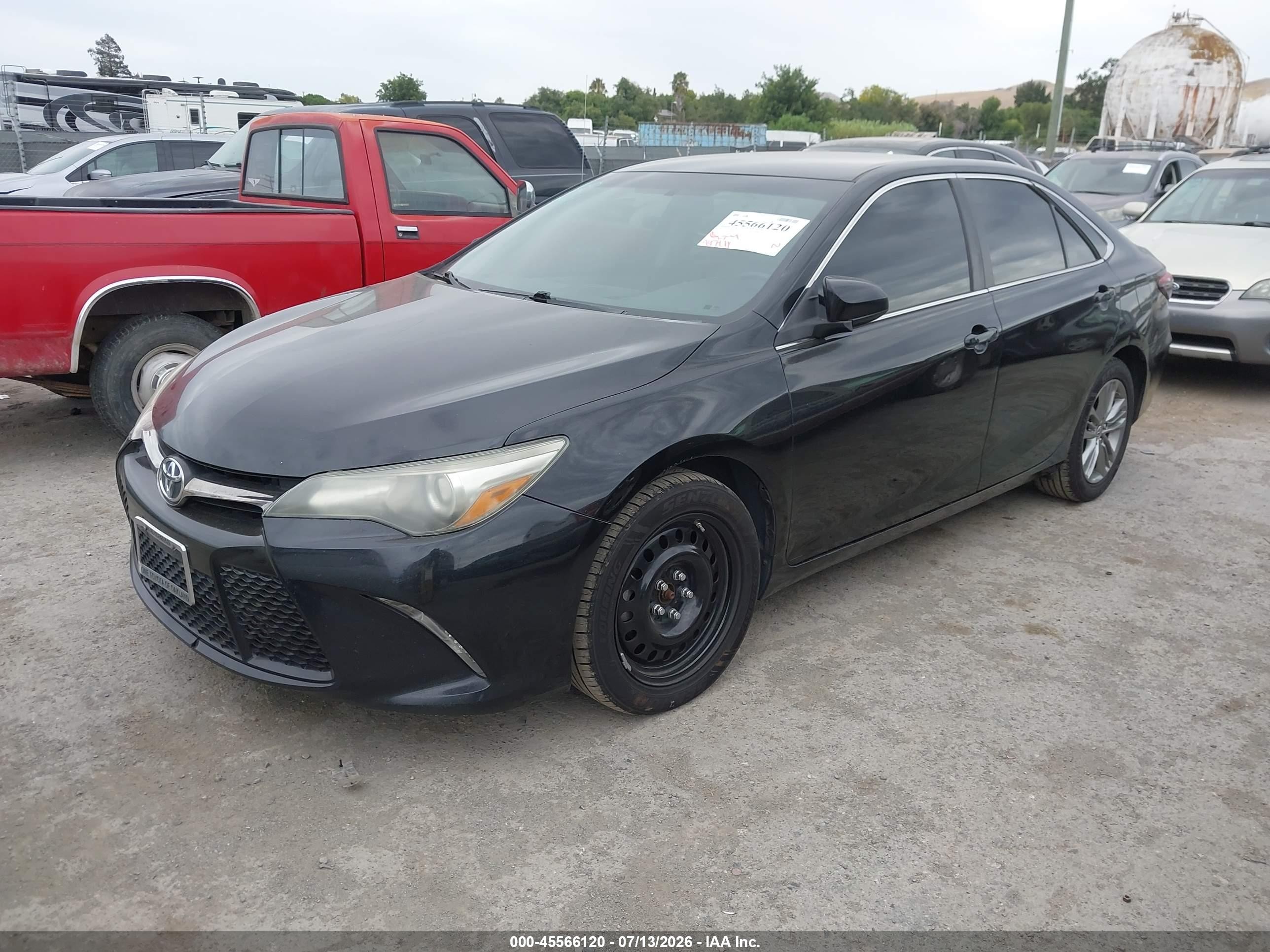2015 Toyota Camry Se Black vin: 4T1BF1FK8FU024517