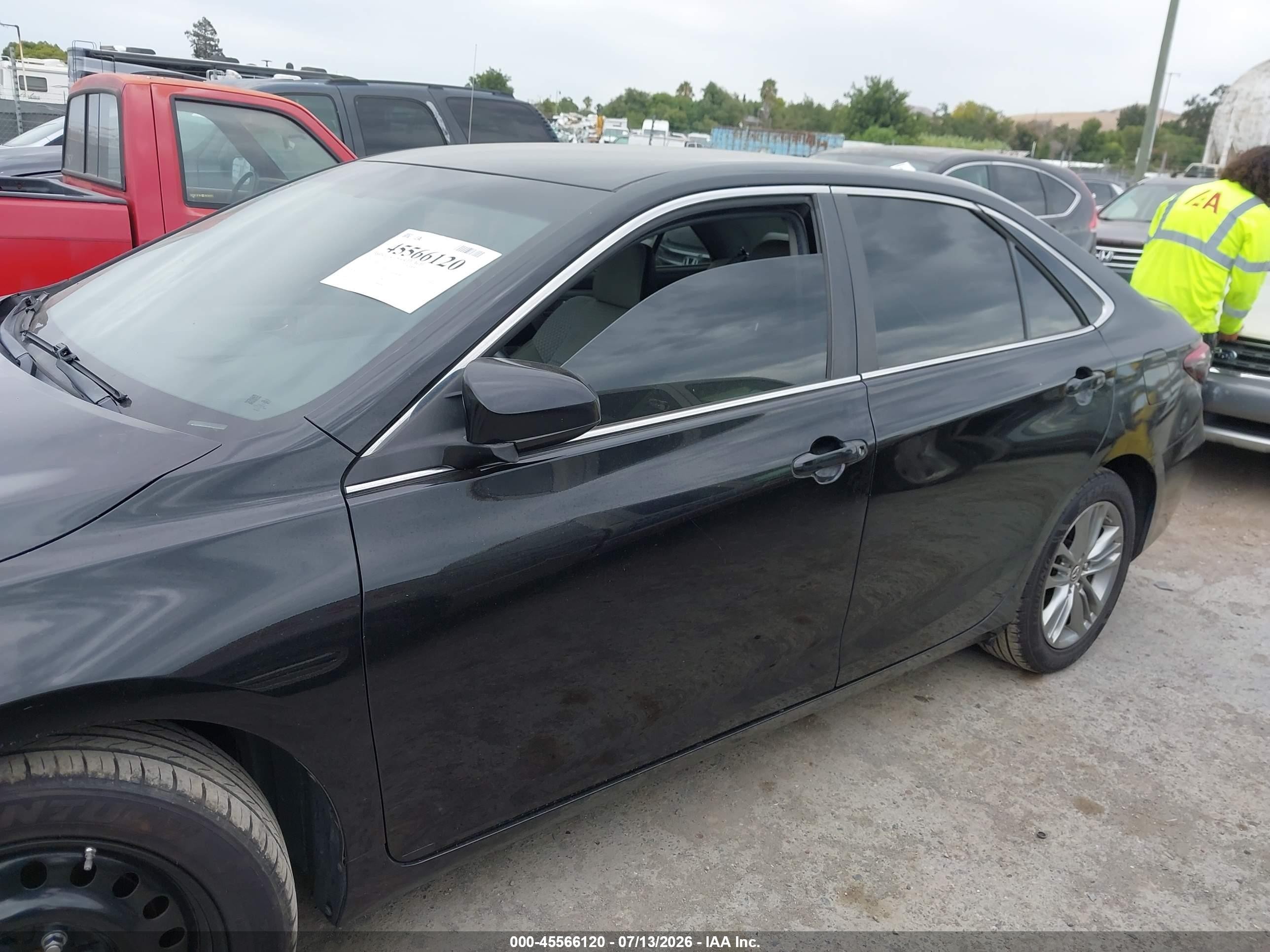 2015 Toyota Camry Se Black vin: 4T1BF1FK8FU024517