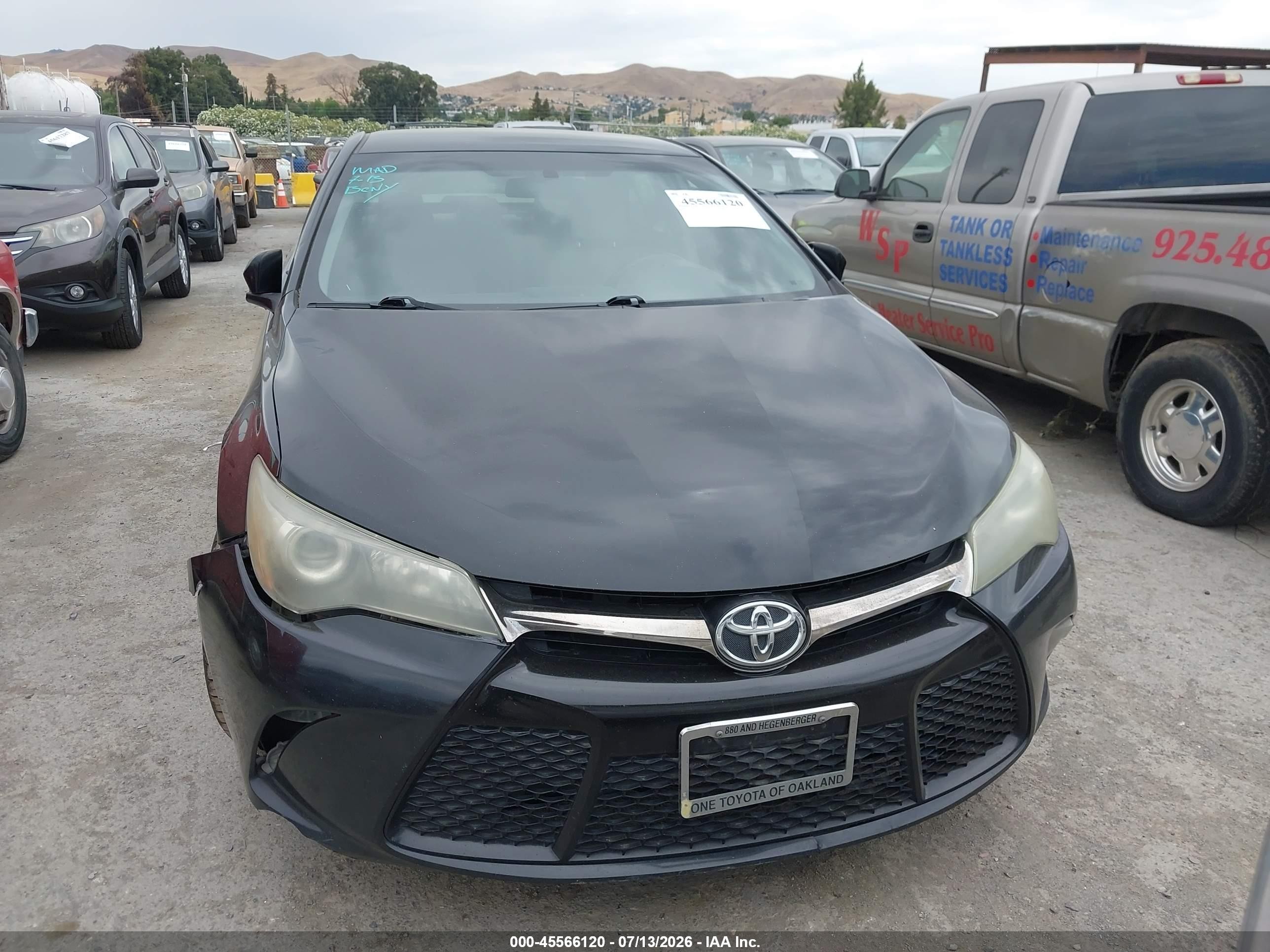 2015 Toyota Camry Se Black vin: 4T1BF1FK8FU024517