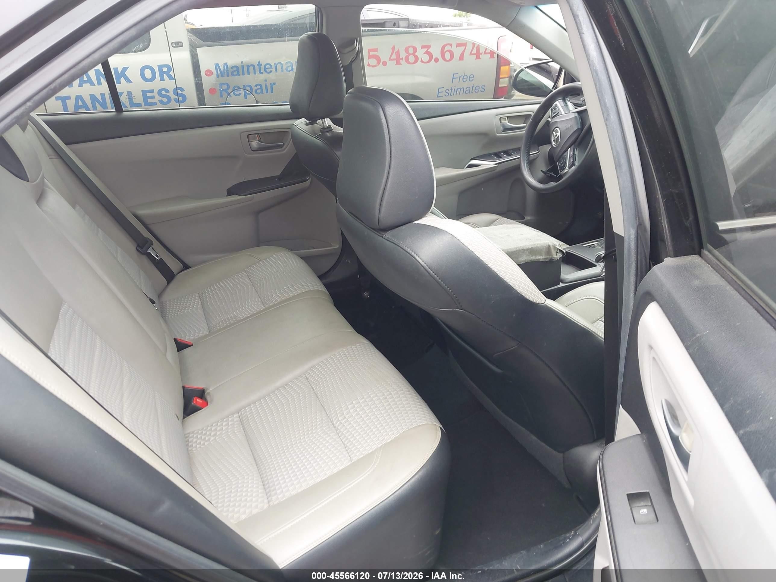 2015 Toyota Camry Se Black vin: 4T1BF1FK8FU024517