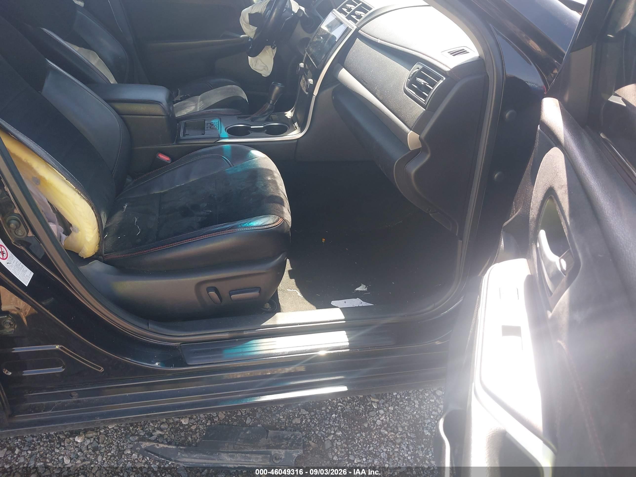 2015 Toyota Camry Xse Black vin: 4T1BF1FK8FU041253