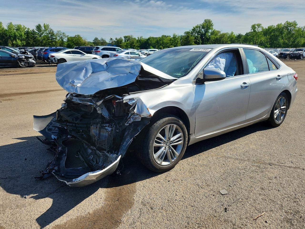 2015 Toyota Camry Se Silver vin: 4T1BF1FK8FU049112