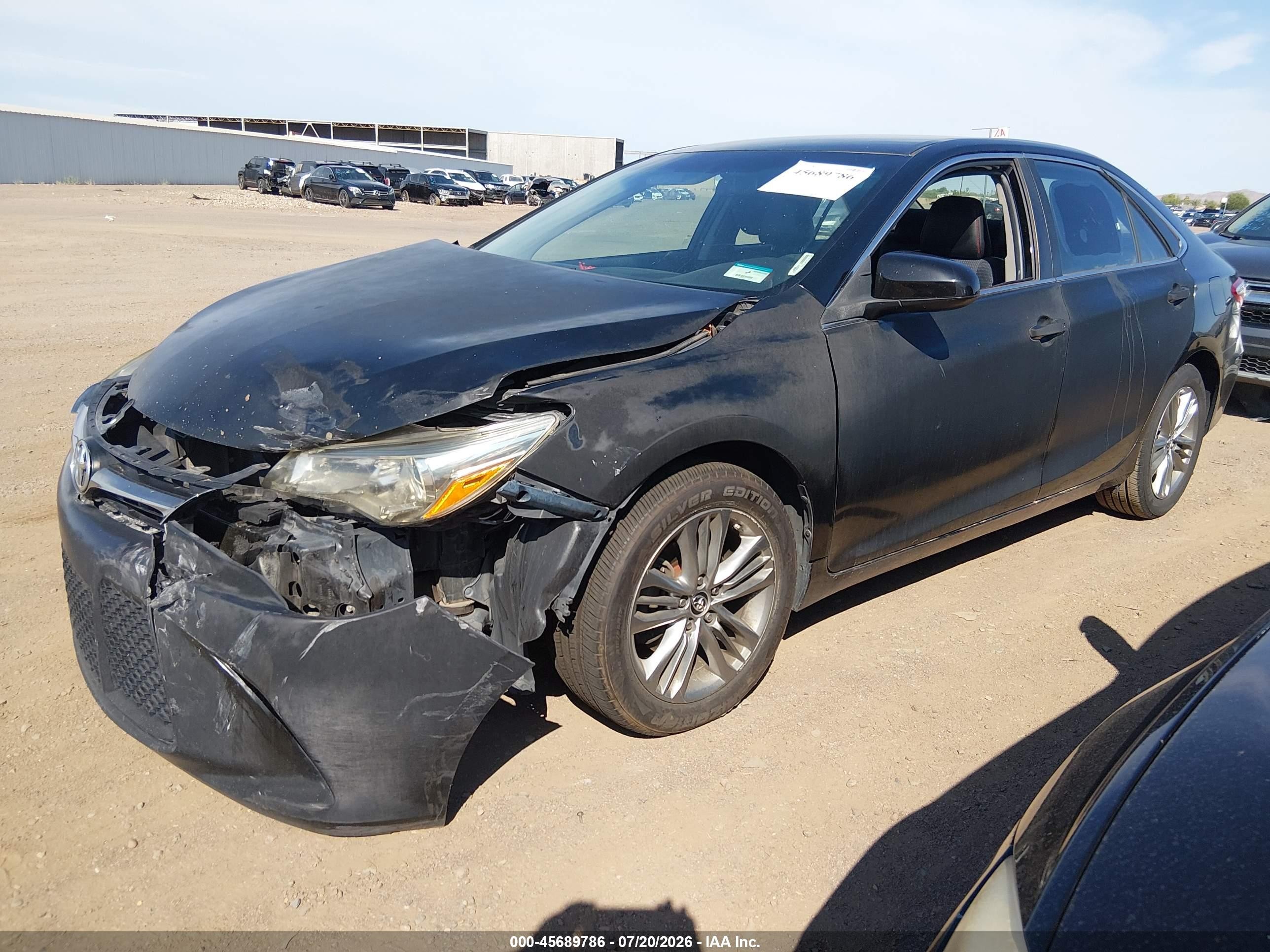 2015 Toyota Camry Se Black vin: 4T1BF1FK8FU081803