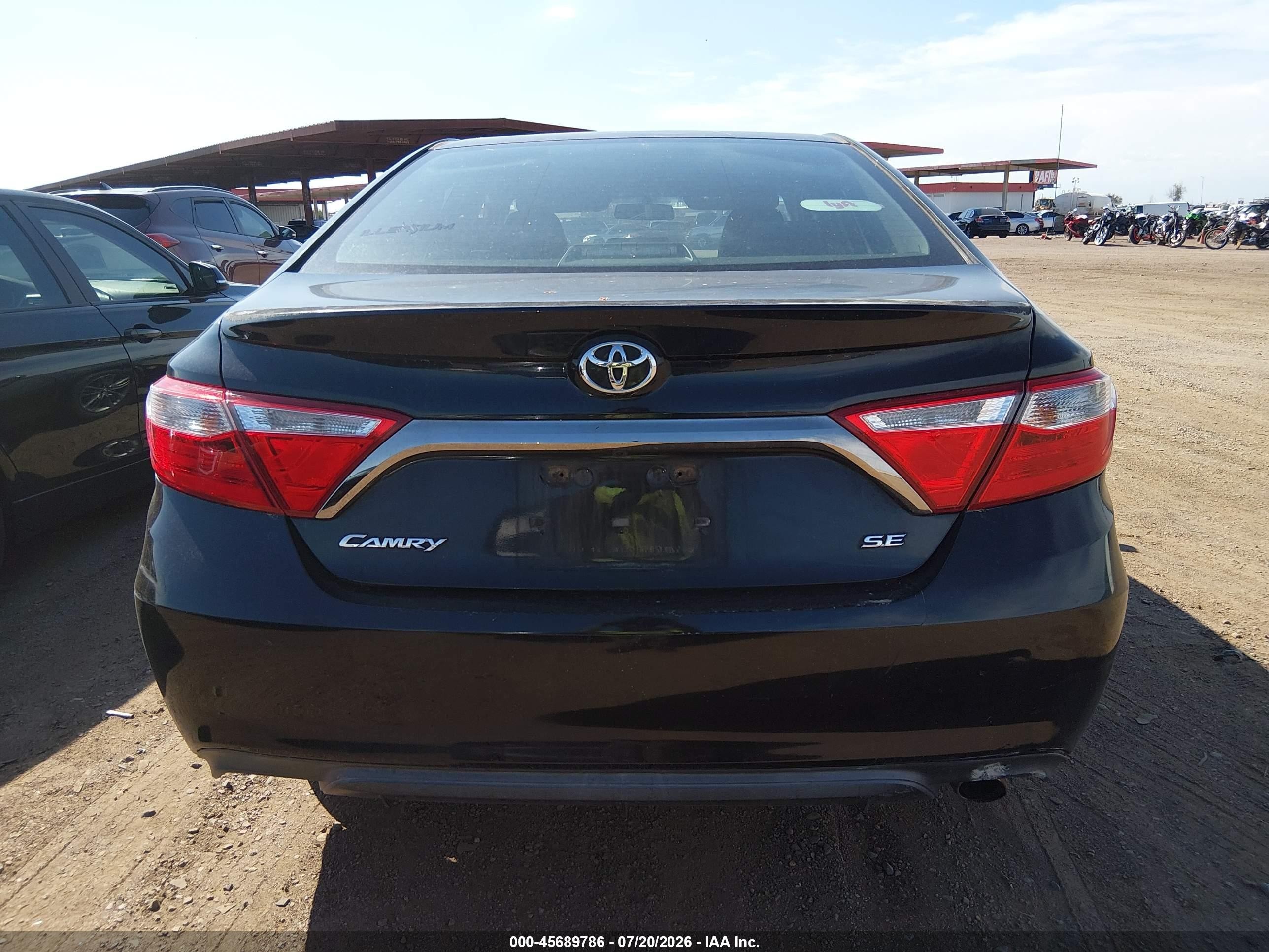 2015 Toyota Camry Se Black vin: 4T1BF1FK8FU081803
