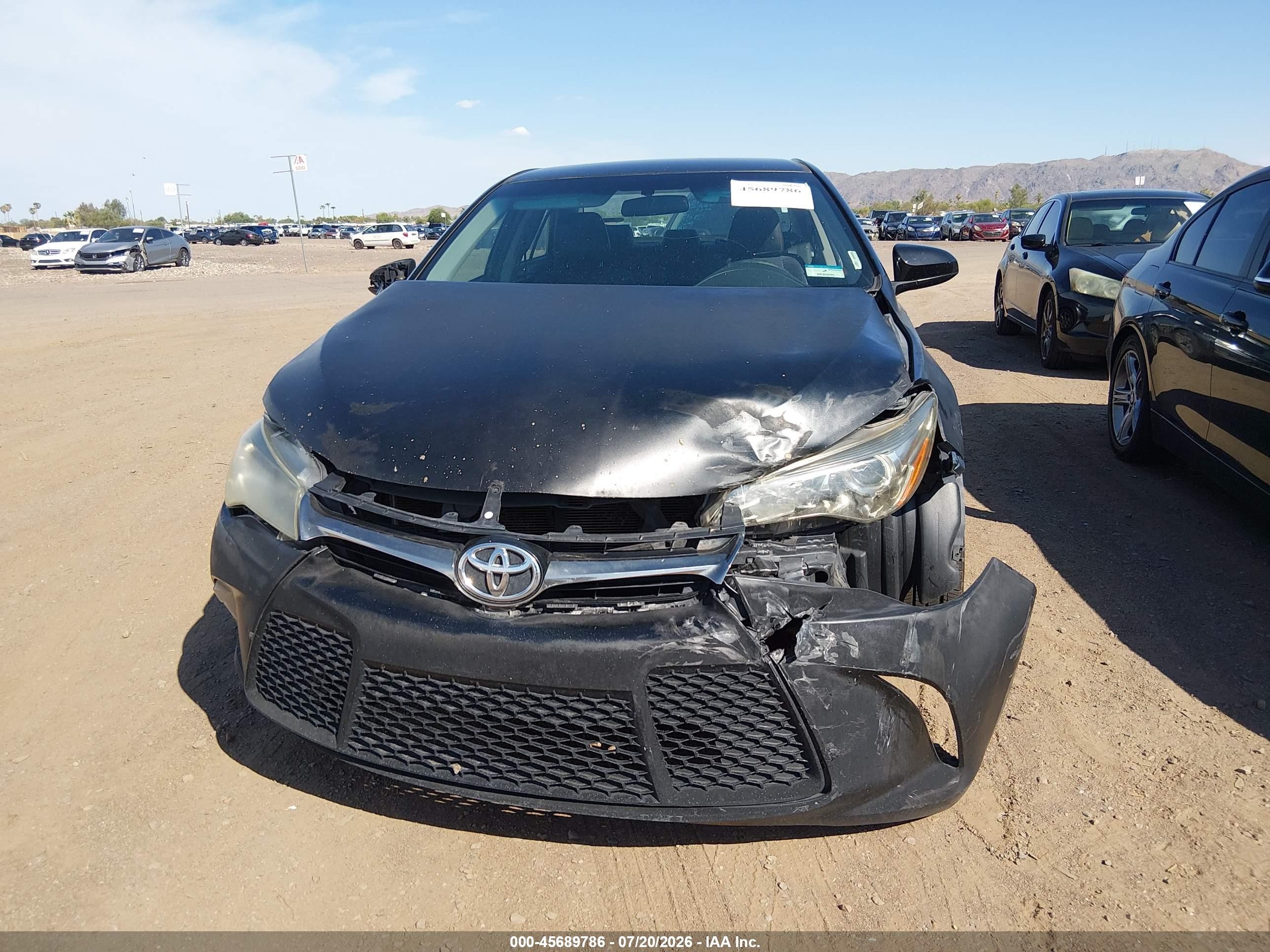 2015 Toyota Camry Se Black vin: 4T1BF1FK8FU081803