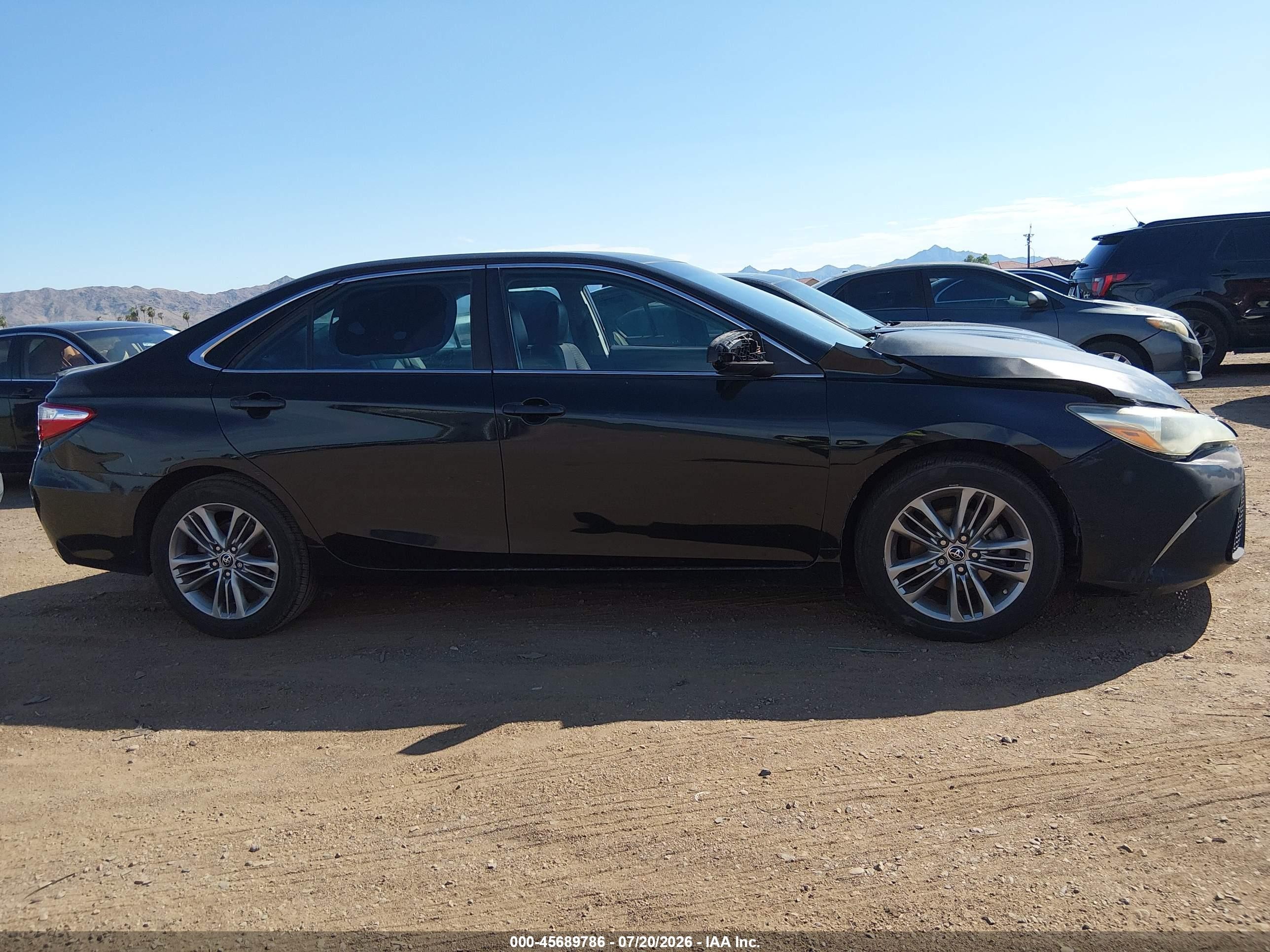 2015 Toyota Camry Se Black vin: 4T1BF1FK8FU081803