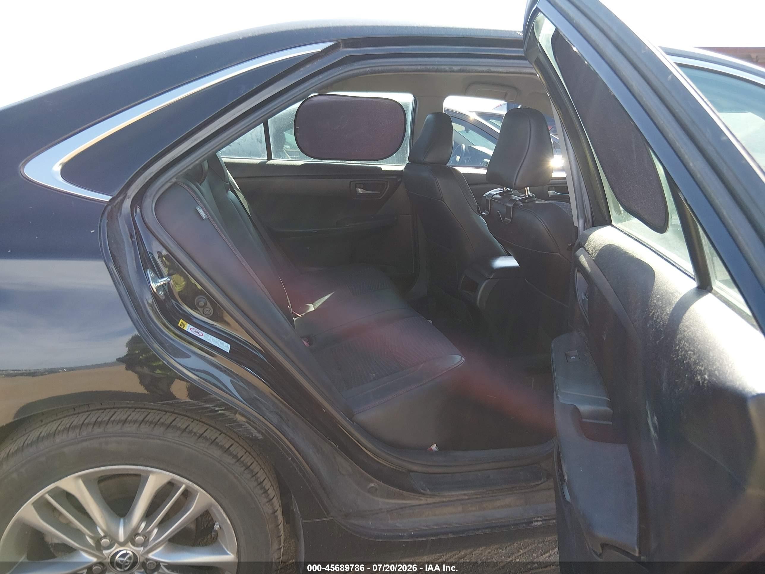2015 Toyota Camry Se Black vin: 4T1BF1FK8FU081803