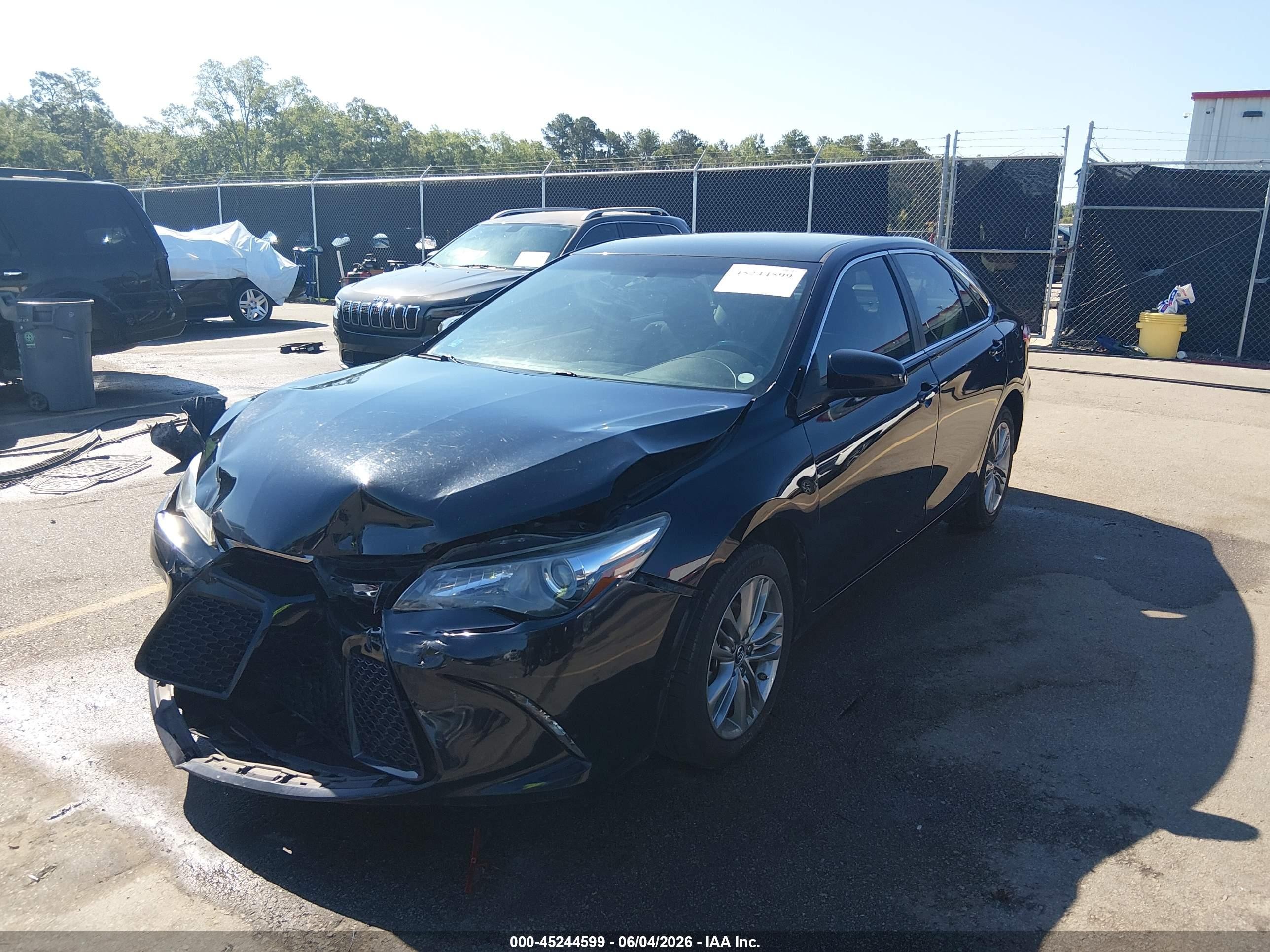 2015 Toyota Camry Se Black vin: 4T1BF1FK8FU098522