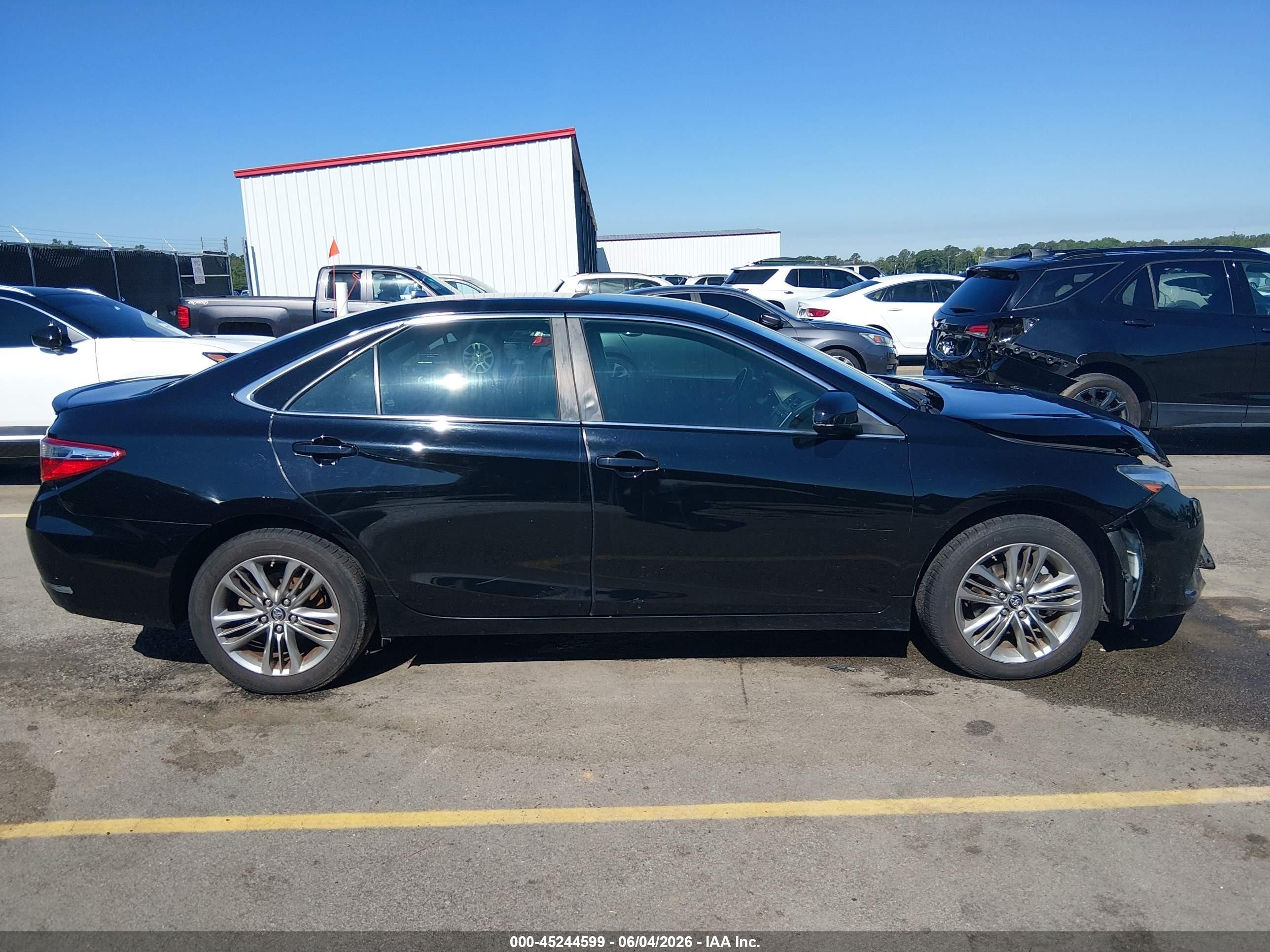 2015 Toyota Camry Se Black vin: 4T1BF1FK8FU098522