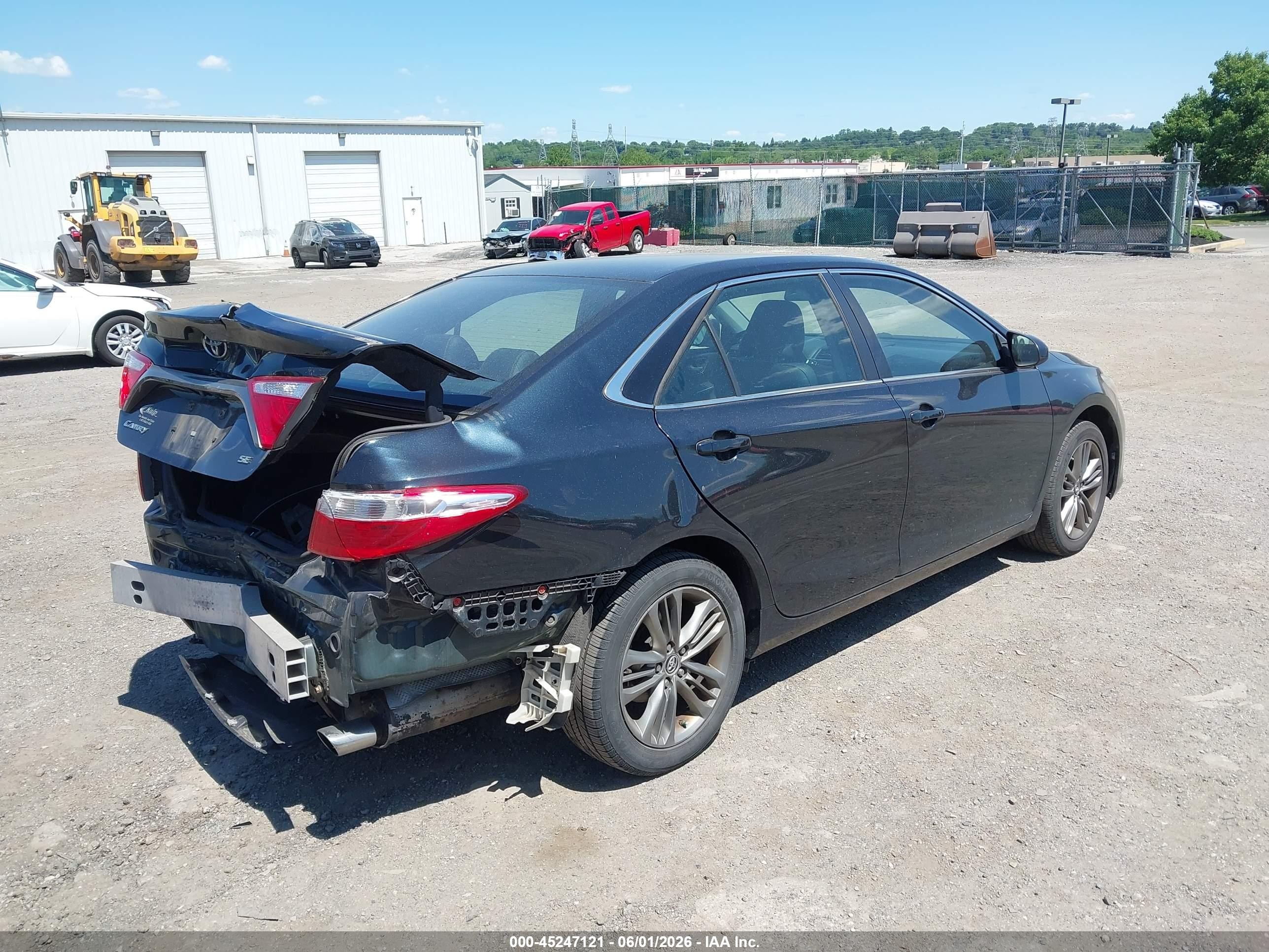 2015 Toyota Camry Se Black vin: 4T1BF1FK8FU100933