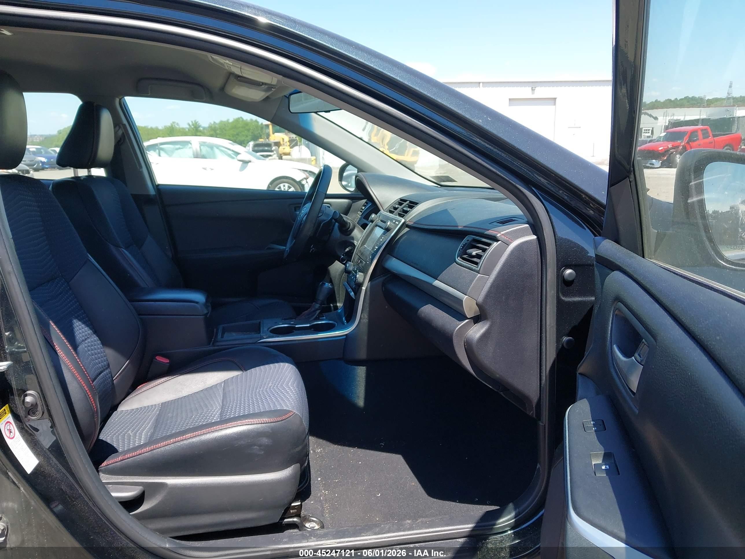 2015 Toyota Camry Se Black vin: 4T1BF1FK8FU100933
