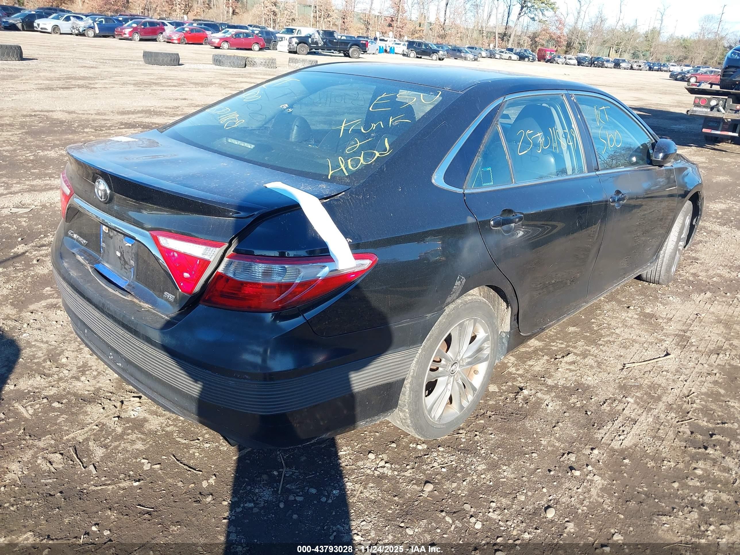 2015 Toyota Camry Se Black vin: 4T1BF1FK8FU105923