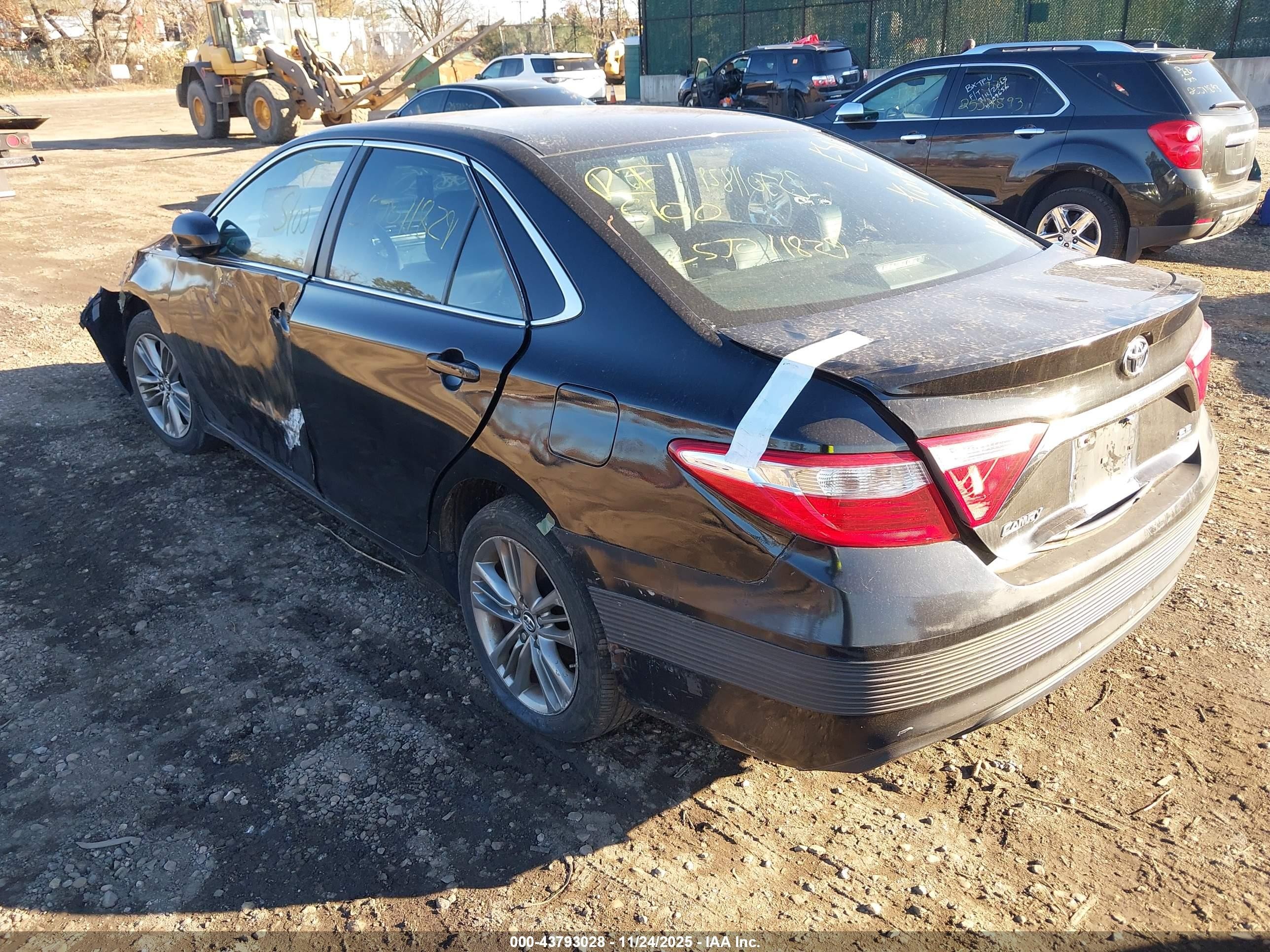 2015 Toyota Camry Se Black vin: 4T1BF1FK8FU105923