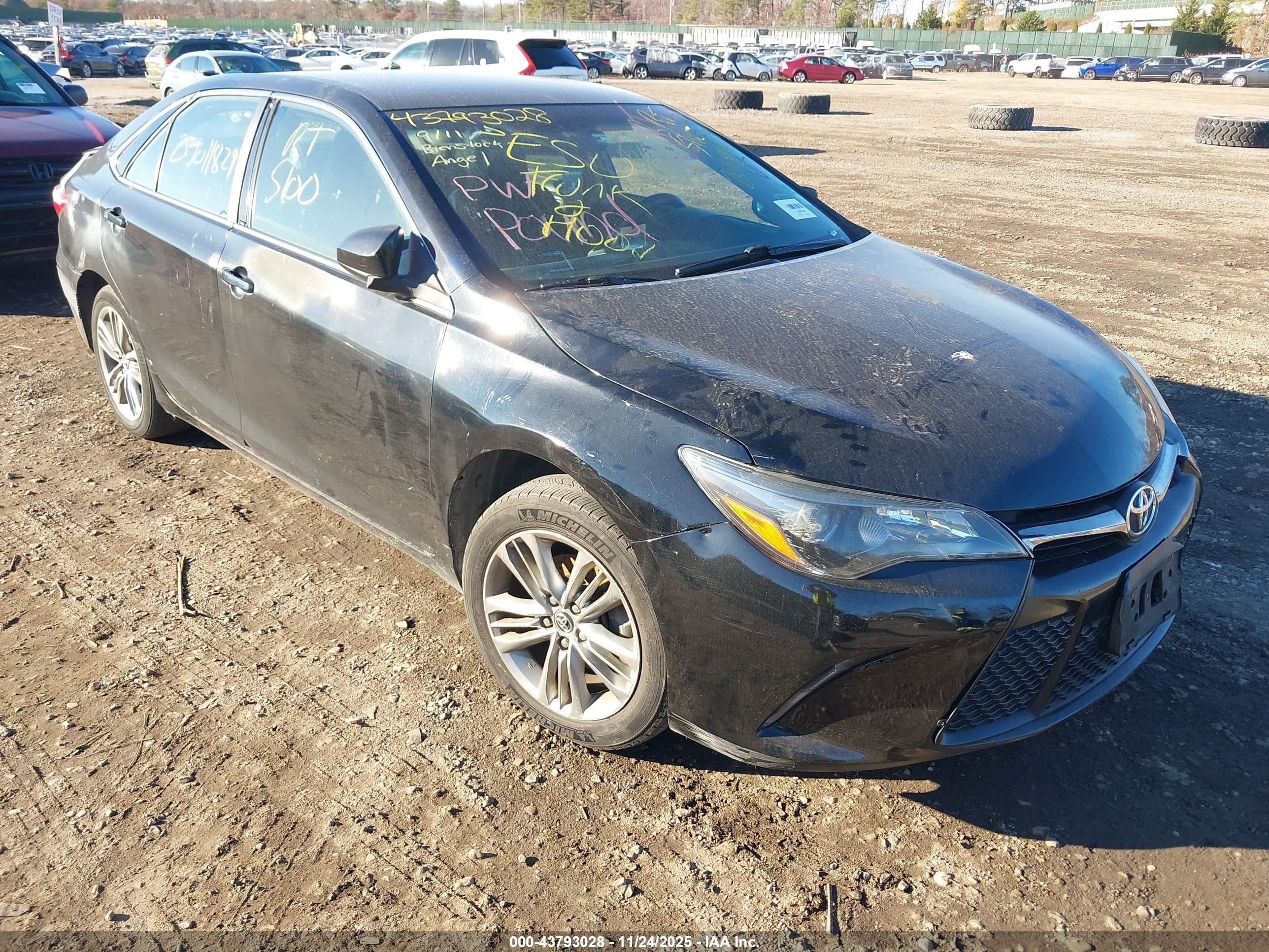 2015 Toyota Camry Se Black vin: 4T1BF1FK8FU105923