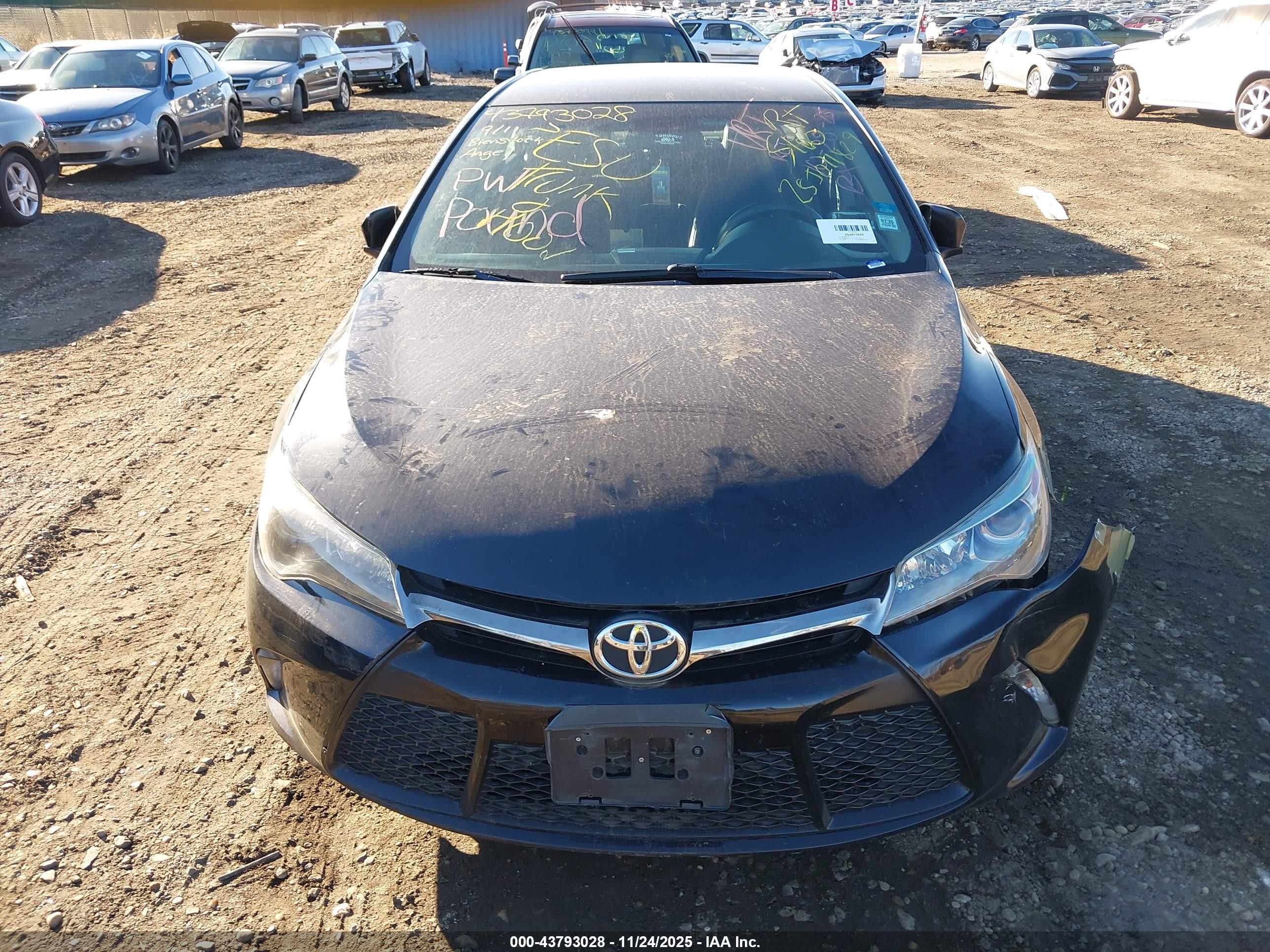 2015 Toyota Camry Se Black vin: 4T1BF1FK8FU105923