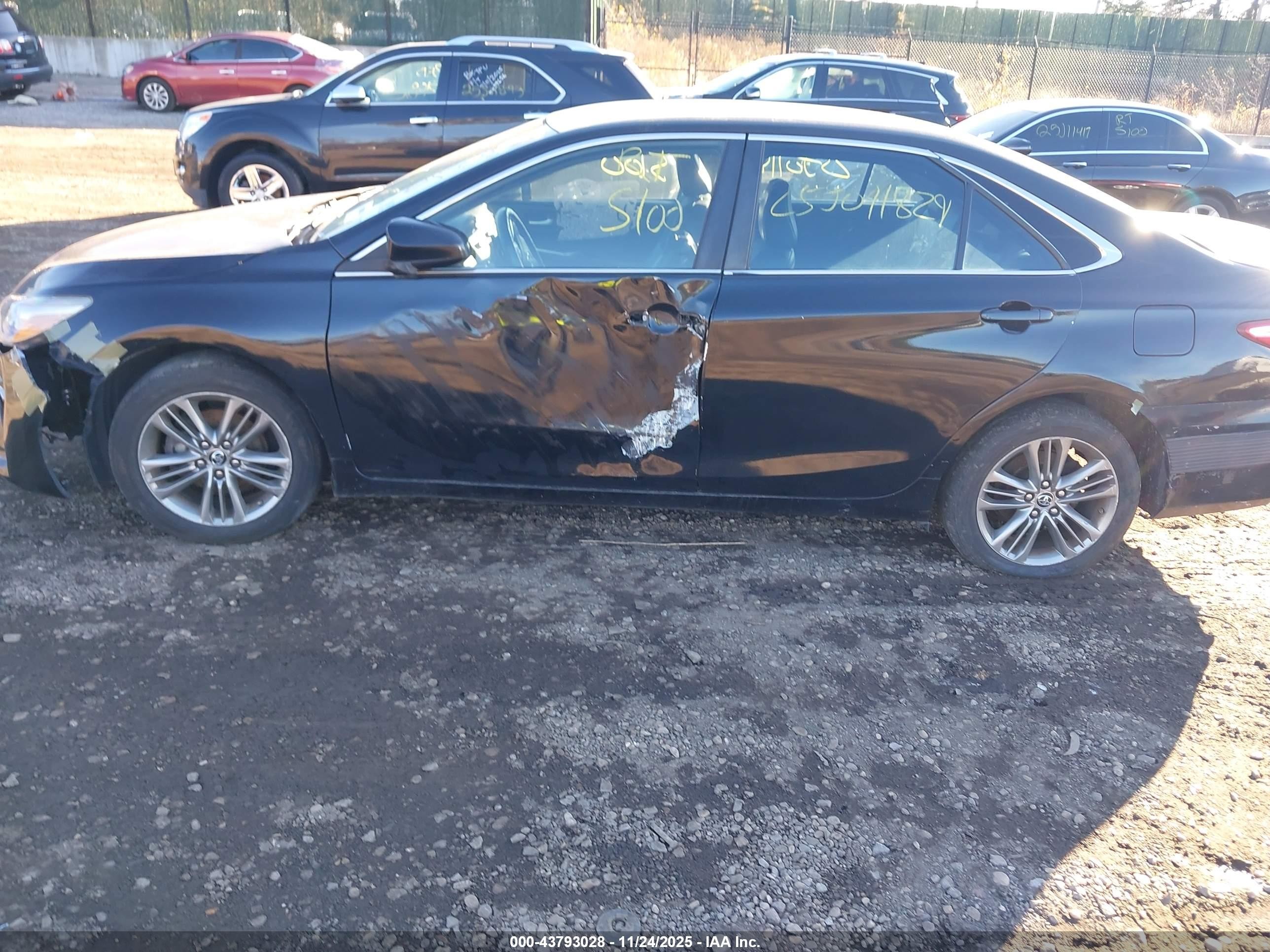 2015 Toyota Camry Se Black vin: 4T1BF1FK8FU105923