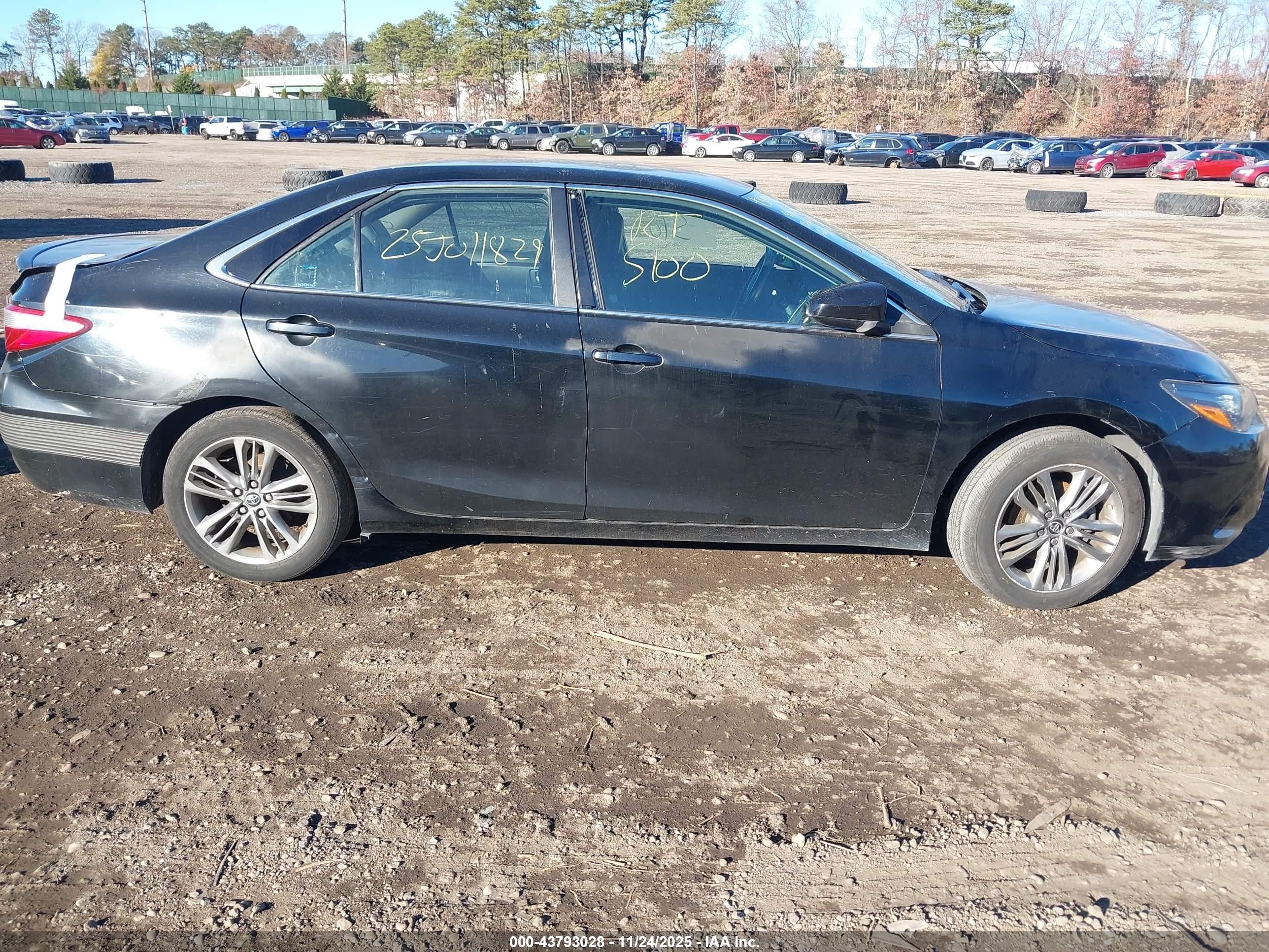 2015 Toyota Camry Se Black vin: 4T1BF1FK8FU105923
