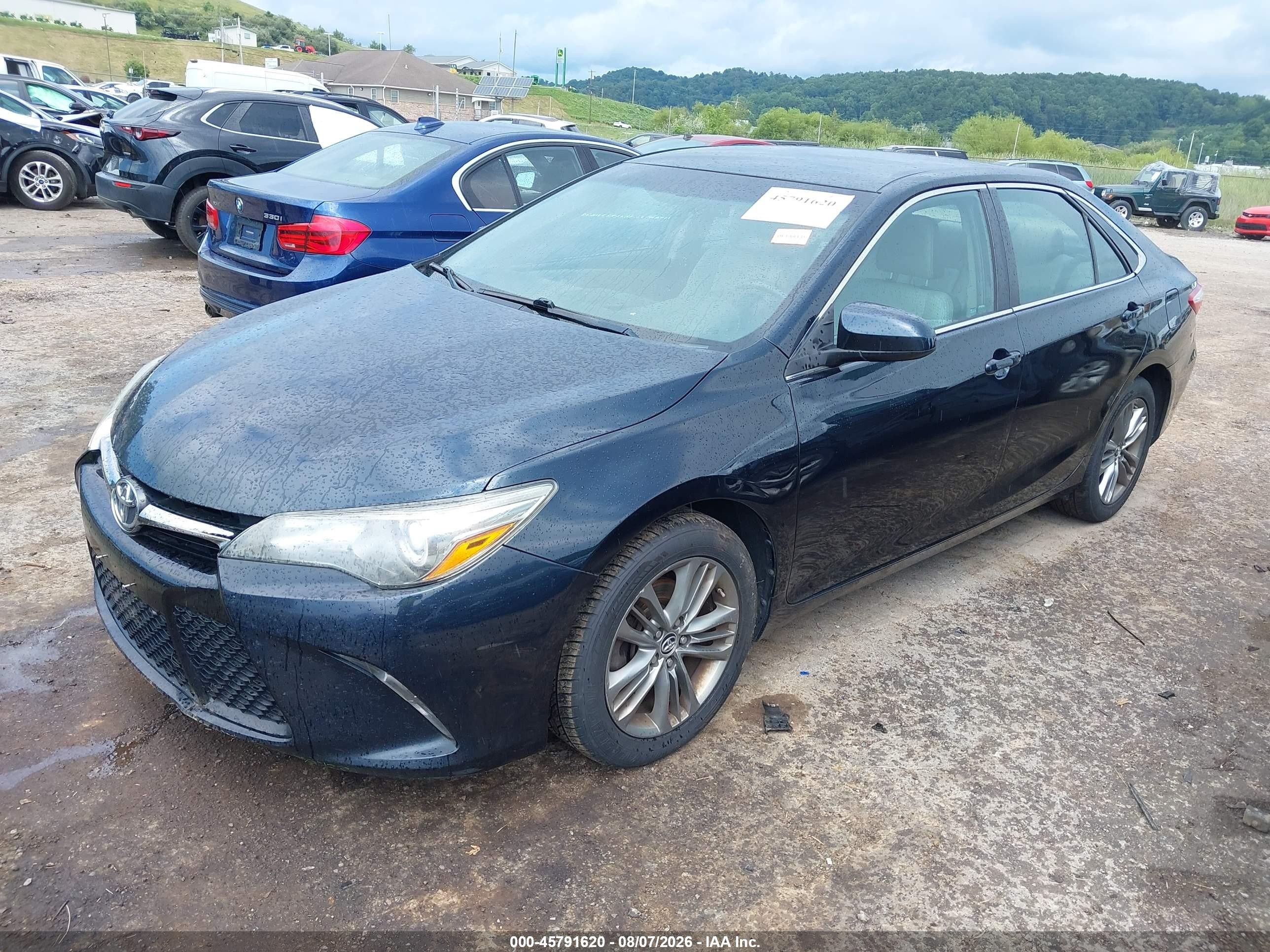 2015 Toyota Camry Se Black vin: 4T1BF1FK8FU109258