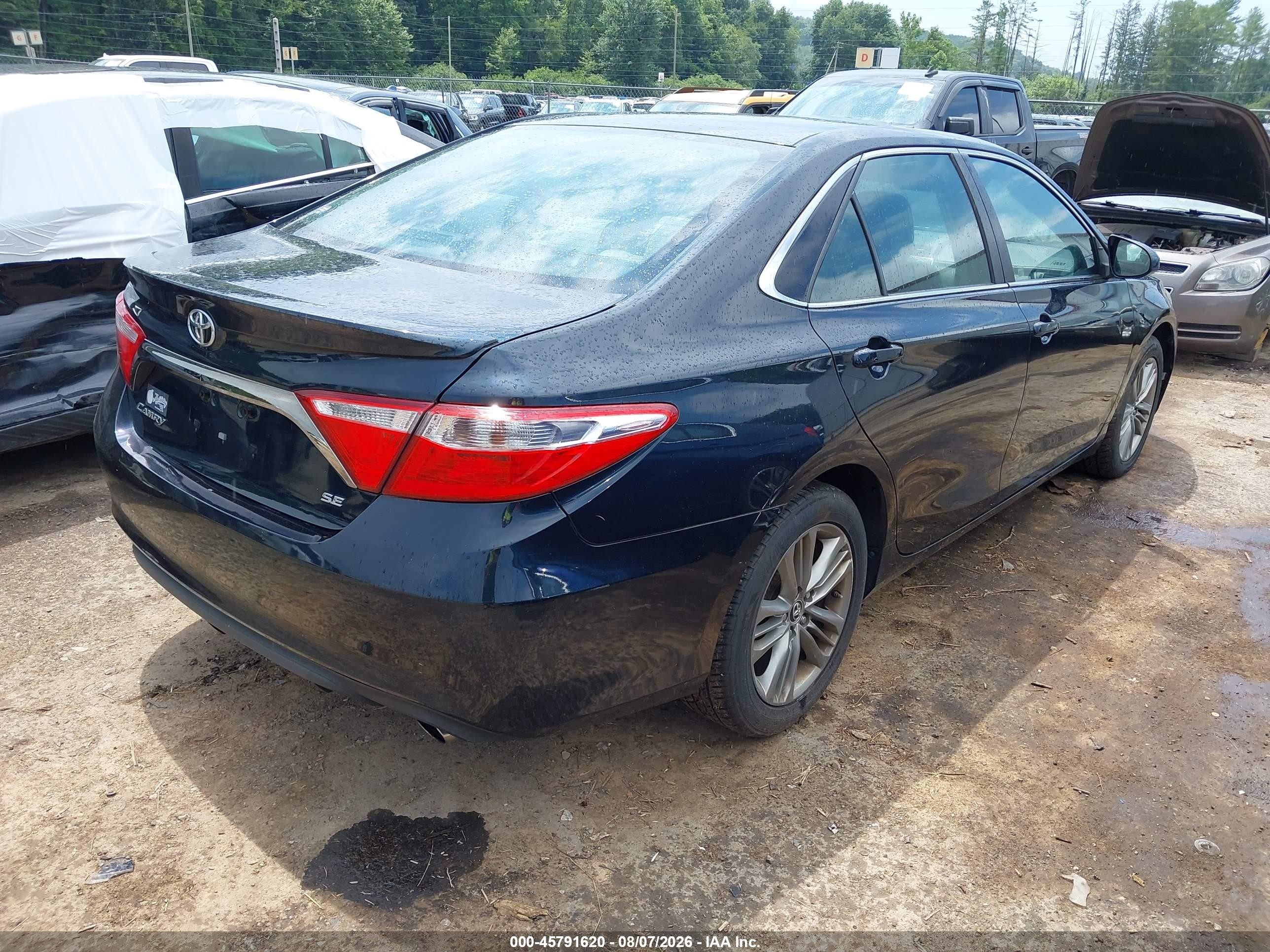 2015 Toyota Camry Se Black vin: 4T1BF1FK8FU109258