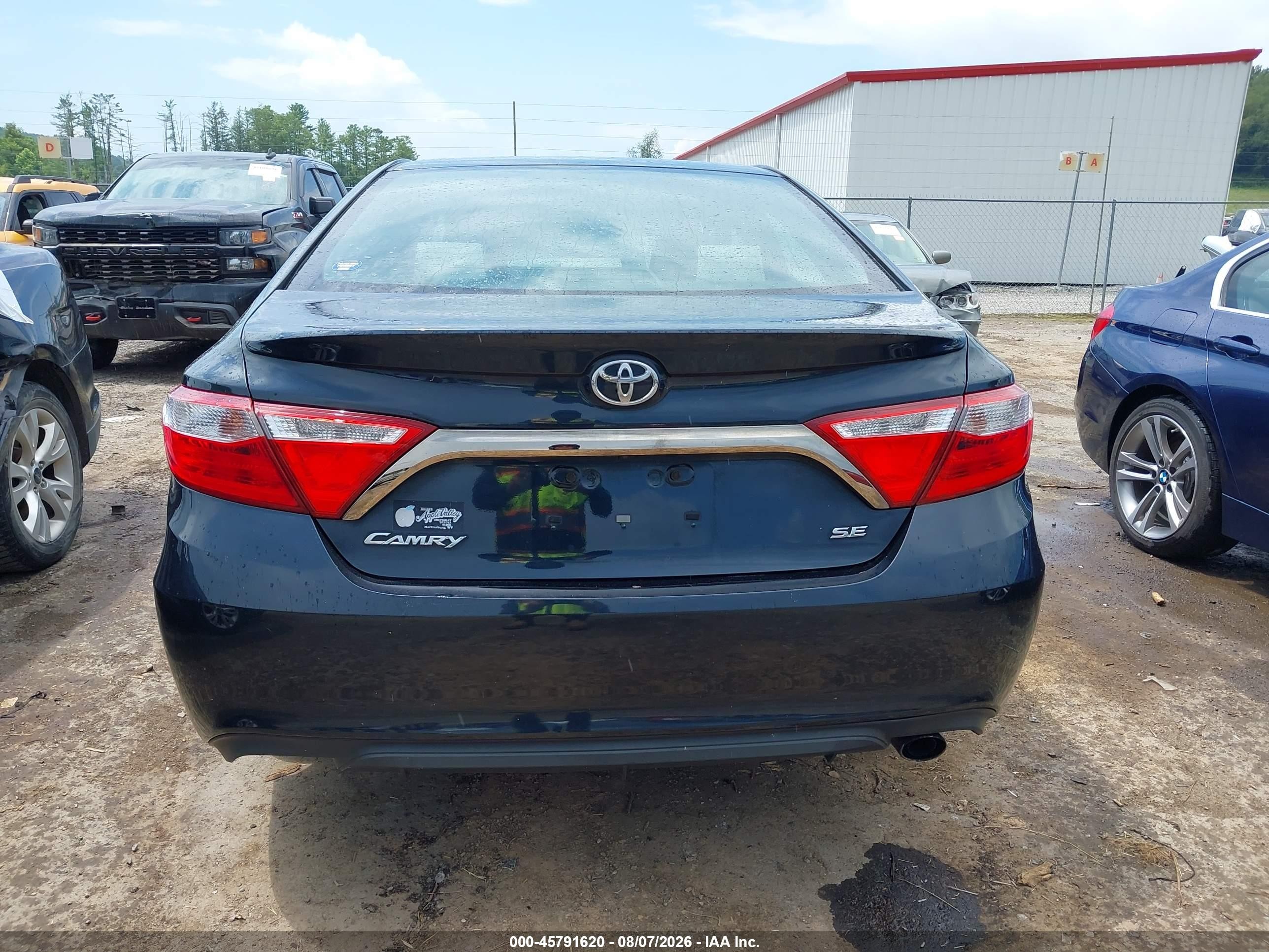 2015 Toyota Camry Se Black vin: 4T1BF1FK8FU109258