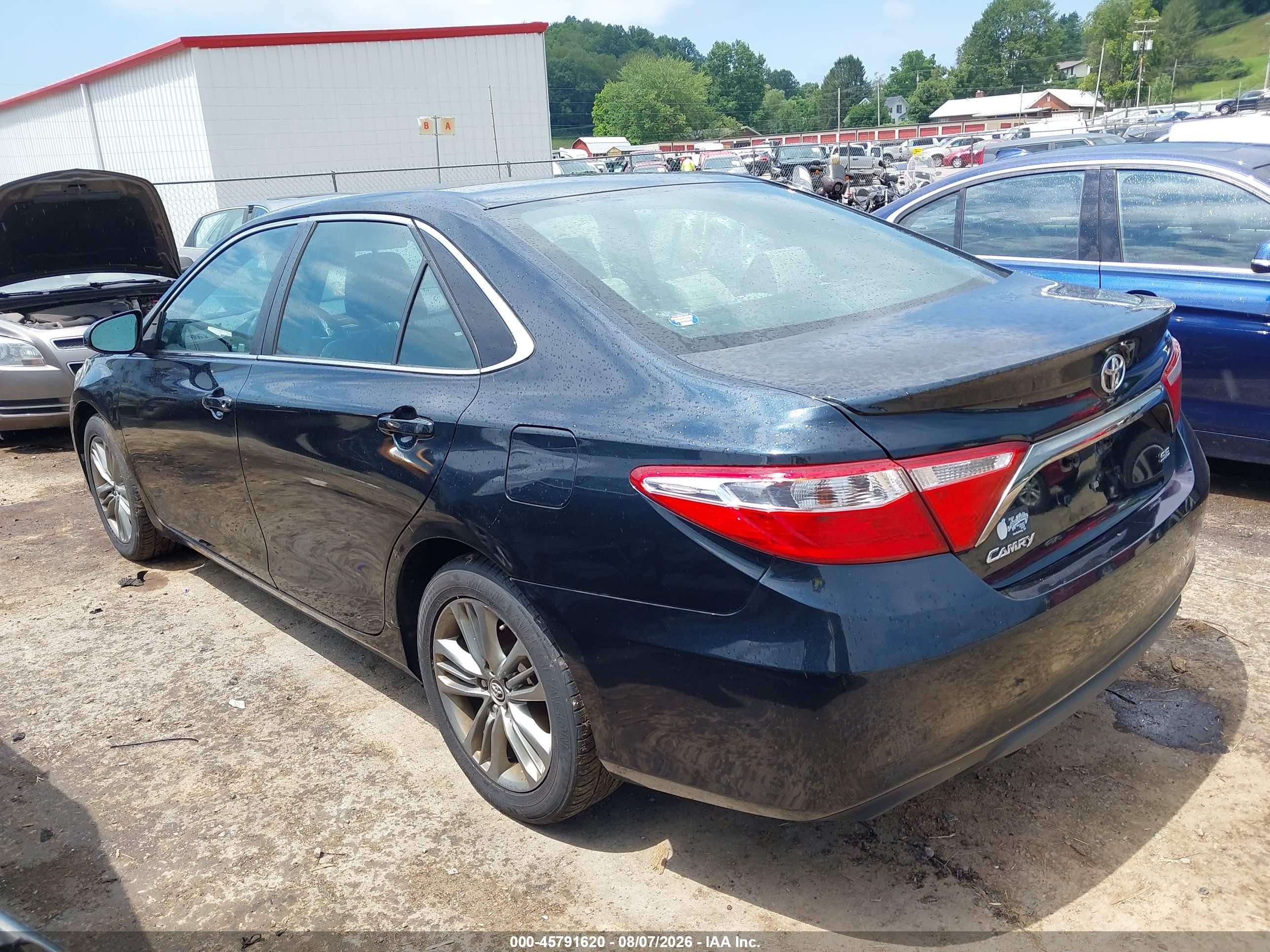2015 Toyota Camry Se Black vin: 4T1BF1FK8FU109258