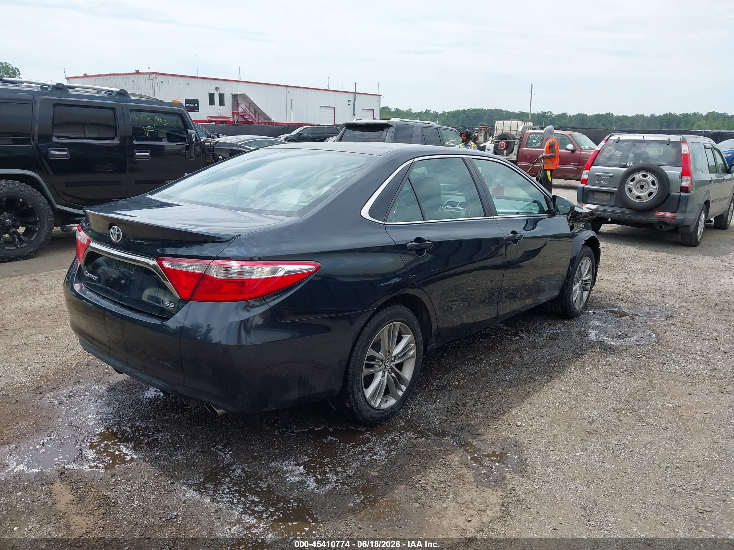 2015 Toyota Camry Se Black vin: 4T1BF1FK8FU110152