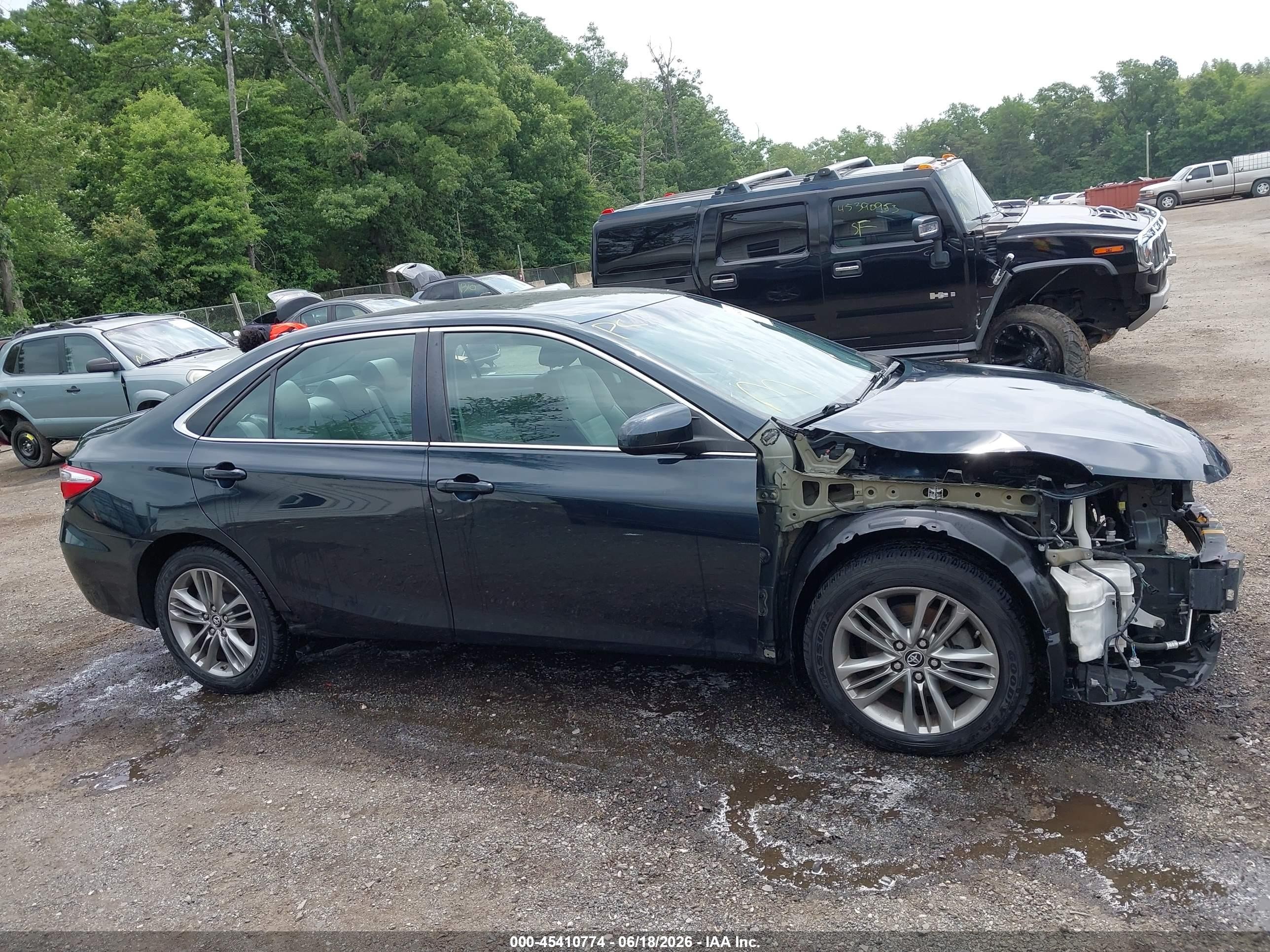 2015 Toyota Camry Se Black vin: 4T1BF1FK8FU110152